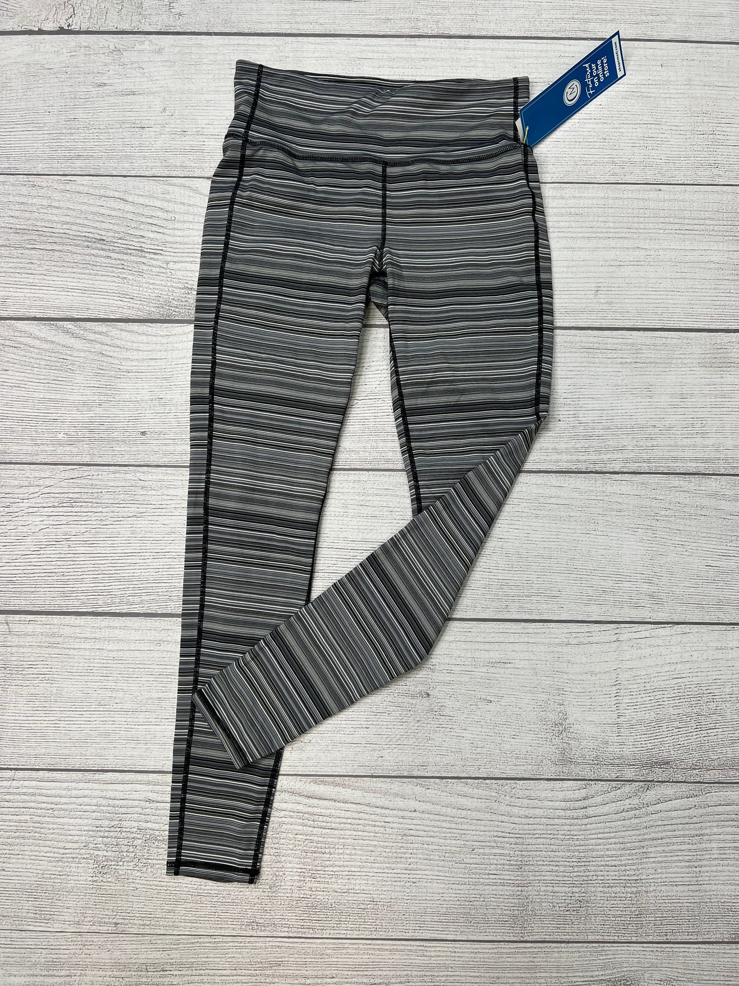 Black White Athletic Leggings Athleta, Size M