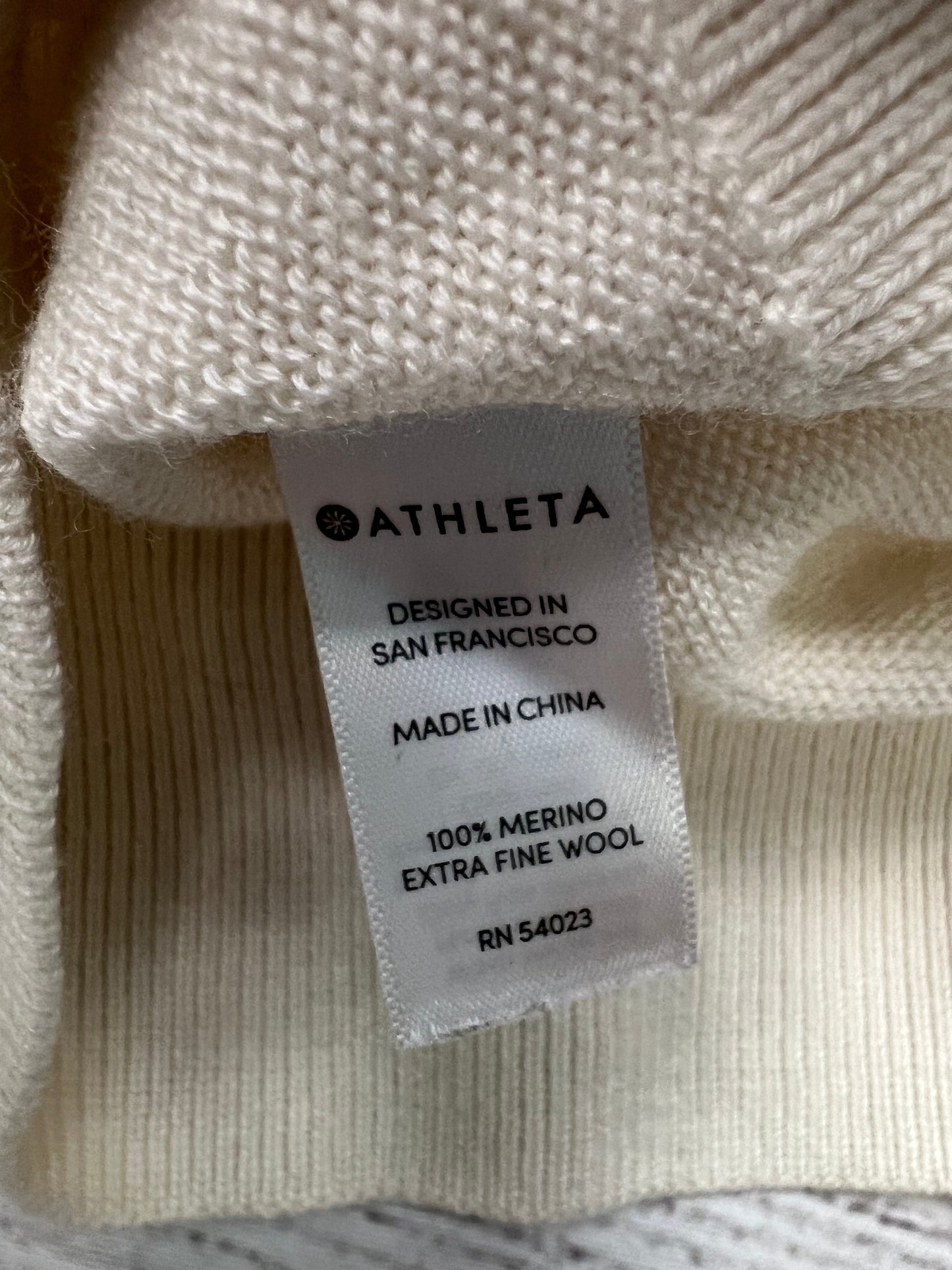 Sweater By Athleta In Cream, Size: Xs