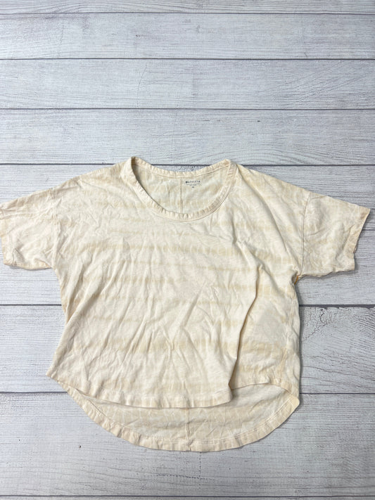 Athletic Top Short Sleeve By Athleta In Tan, Size: Xs