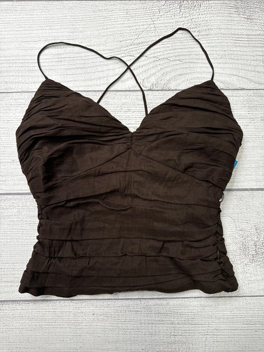 Top Sleeveless By Zara In Brown, Size: Xs