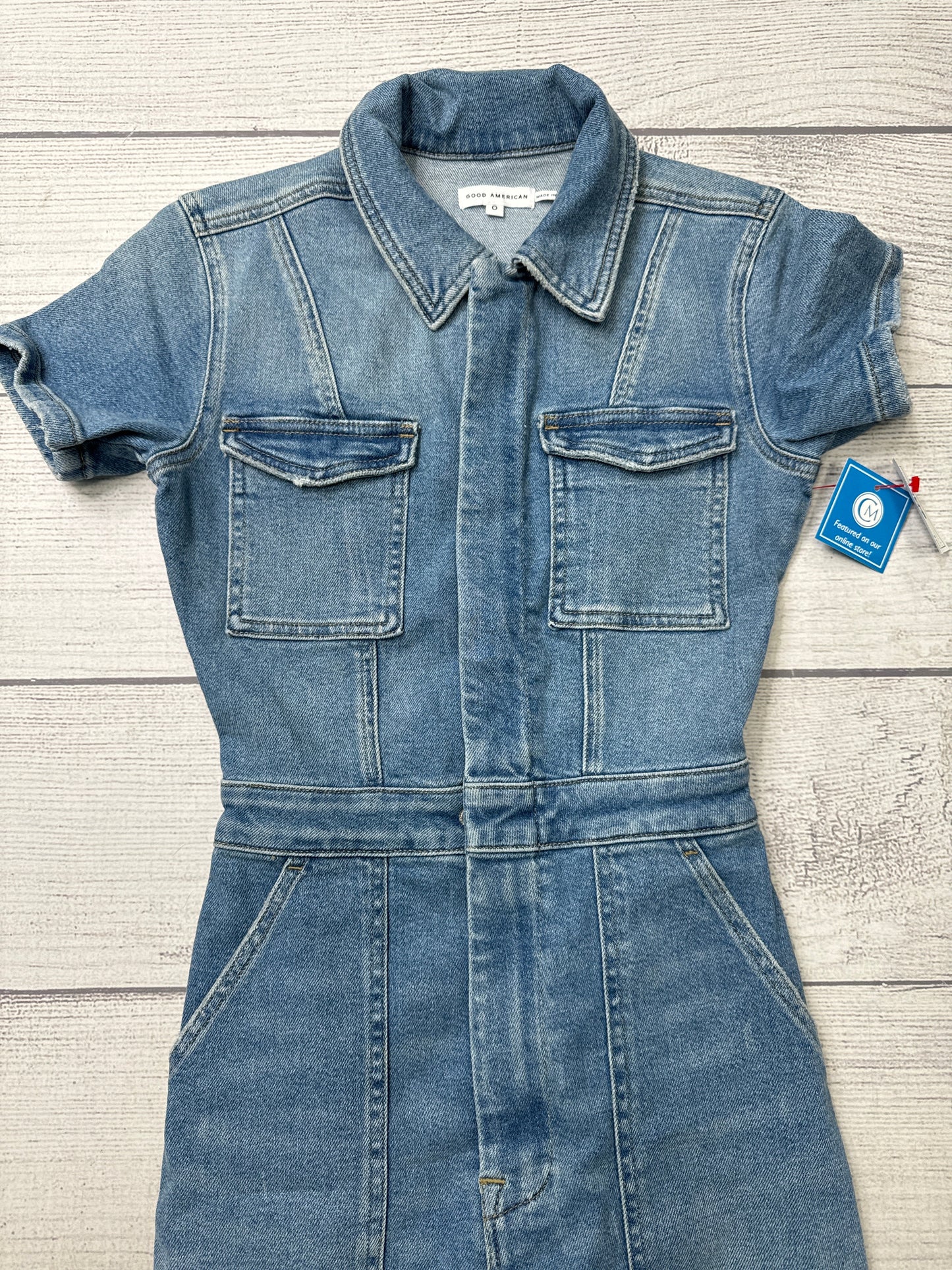 Jumpsuit By Good American In Blue Denim, Size: 0