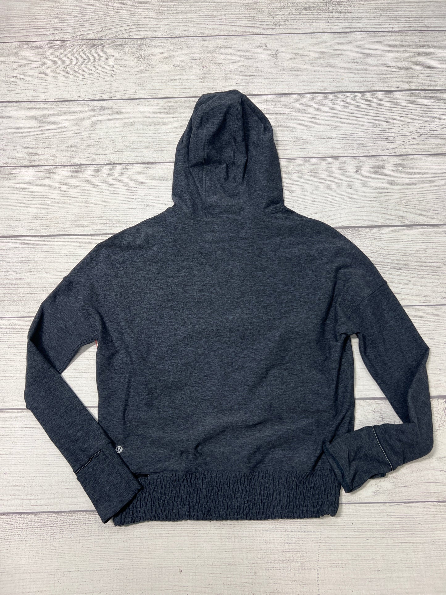 Athletic Sweatshirt Hoodie By Lululemon In Grey, Size: S