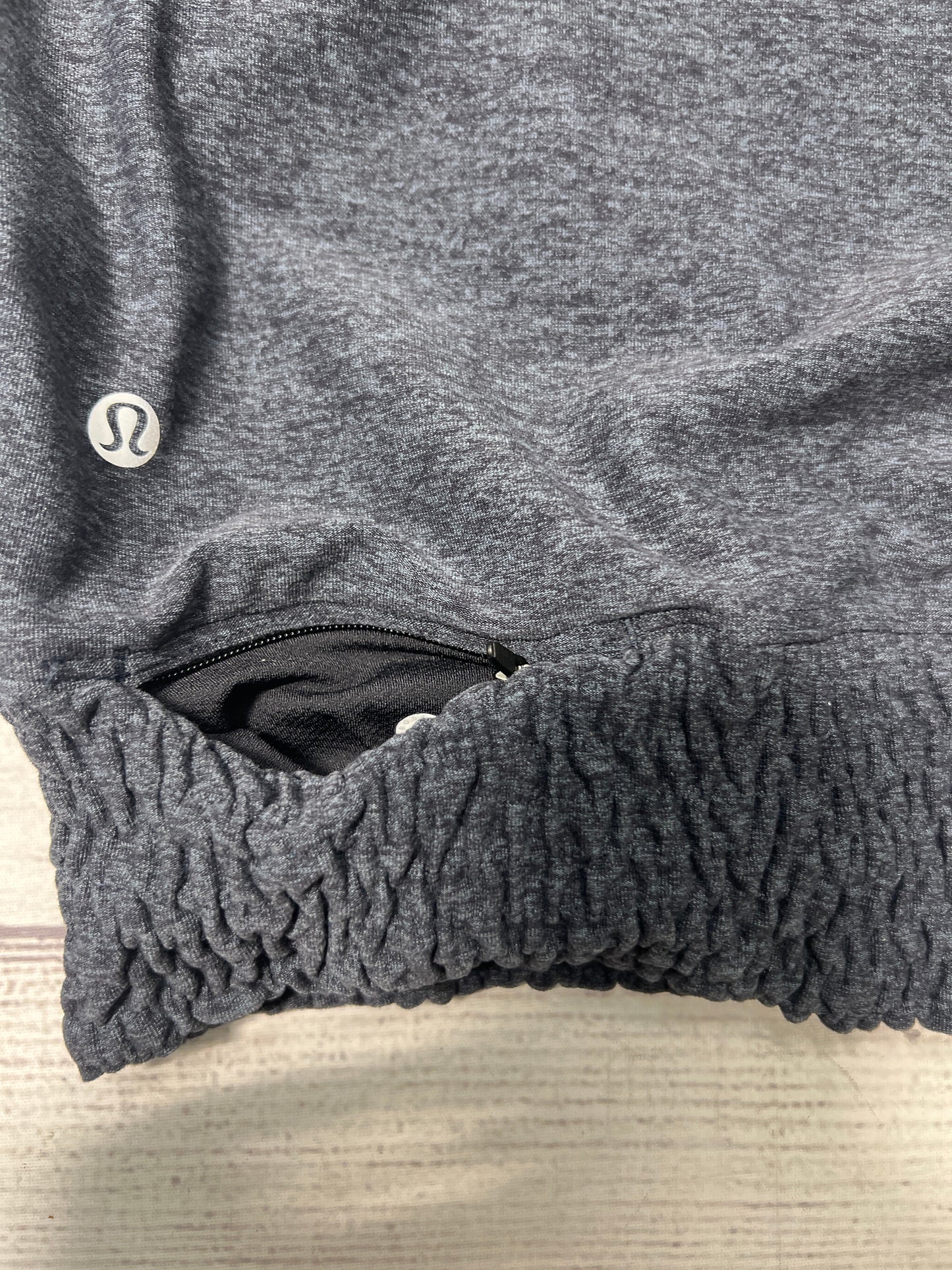 Athletic Sweatshirt Hoodie By Lululemon In Grey, Size: S