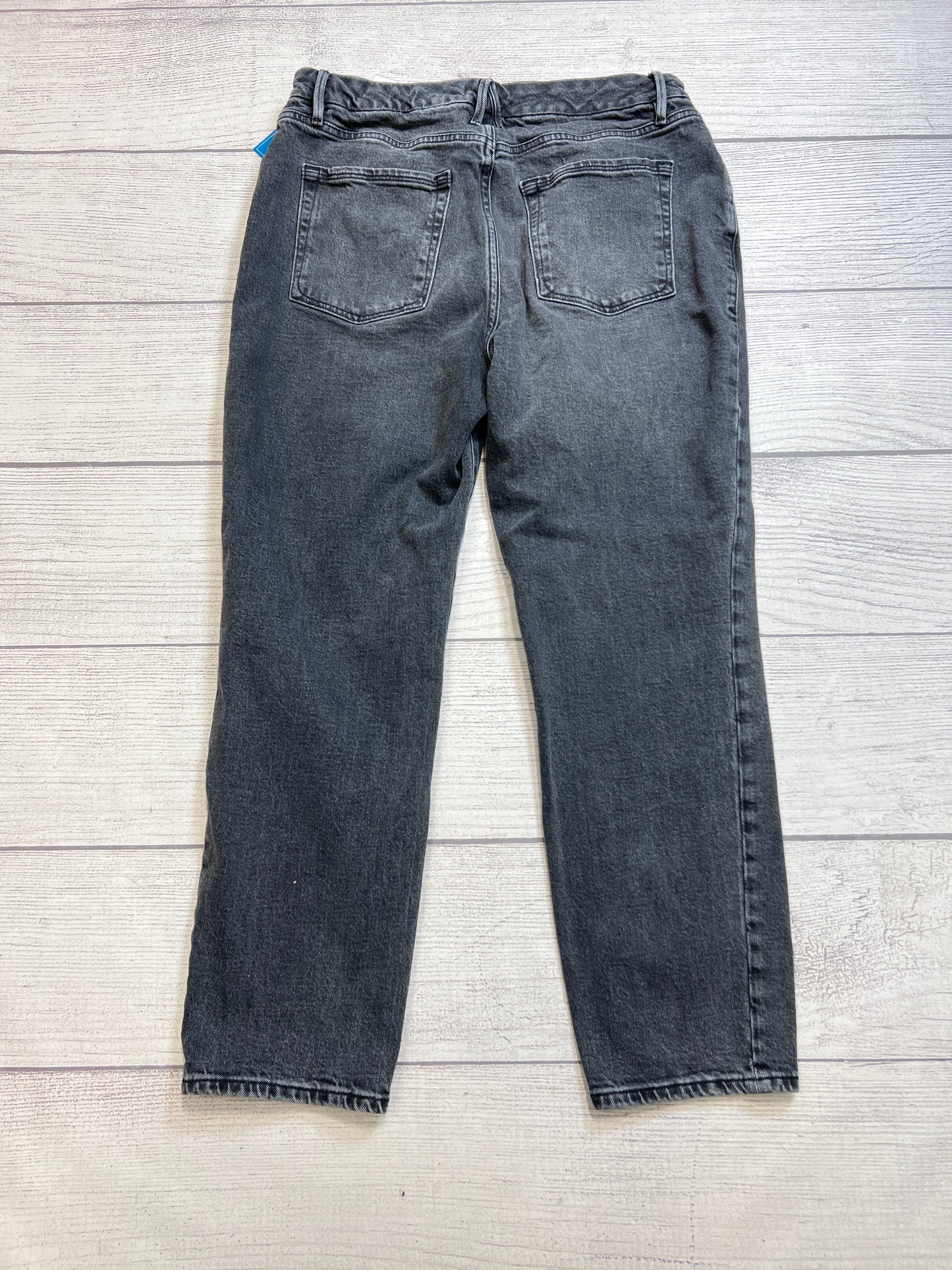 Jeans Straight By Good American In Black, Size: 12