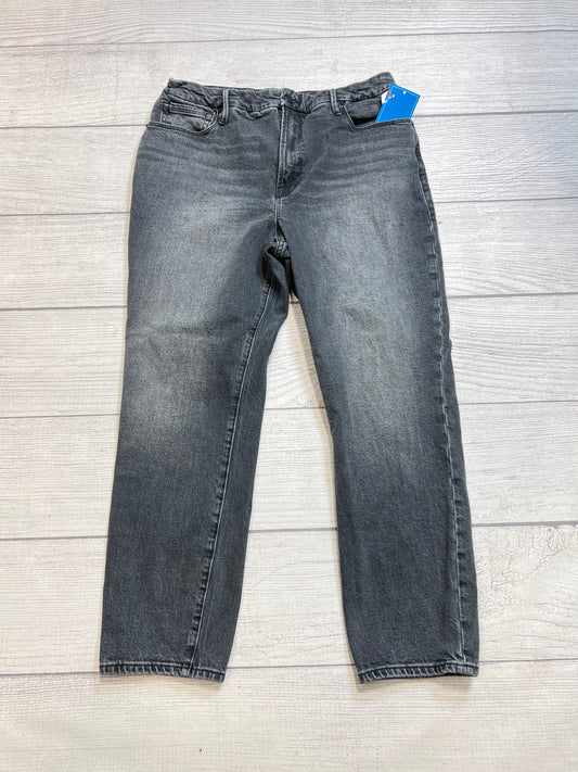 Jeans Straight By Good American In Black, Size: 12