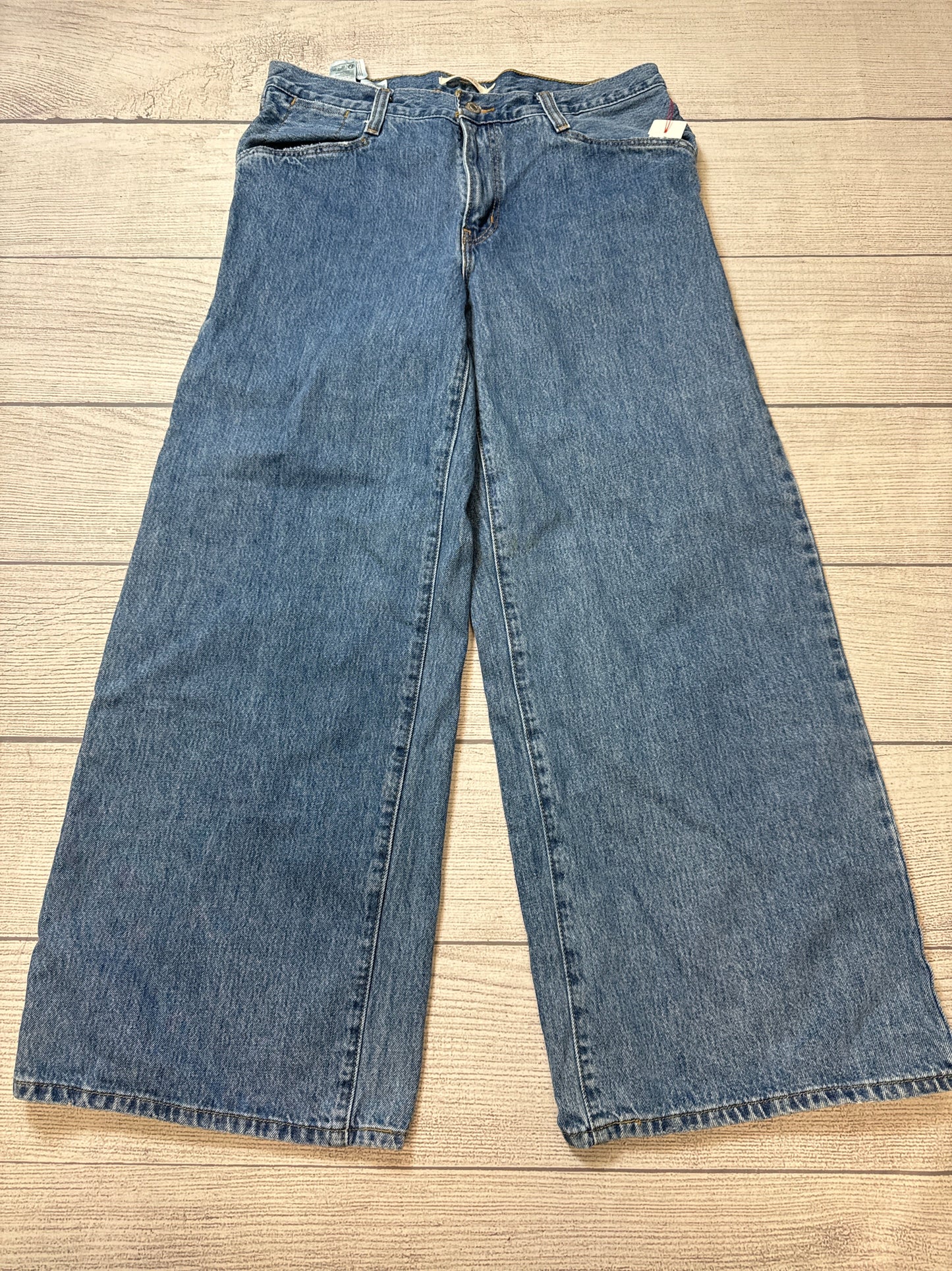 Jeans Wide Leg By Levis In Blue Denim, Size: 12