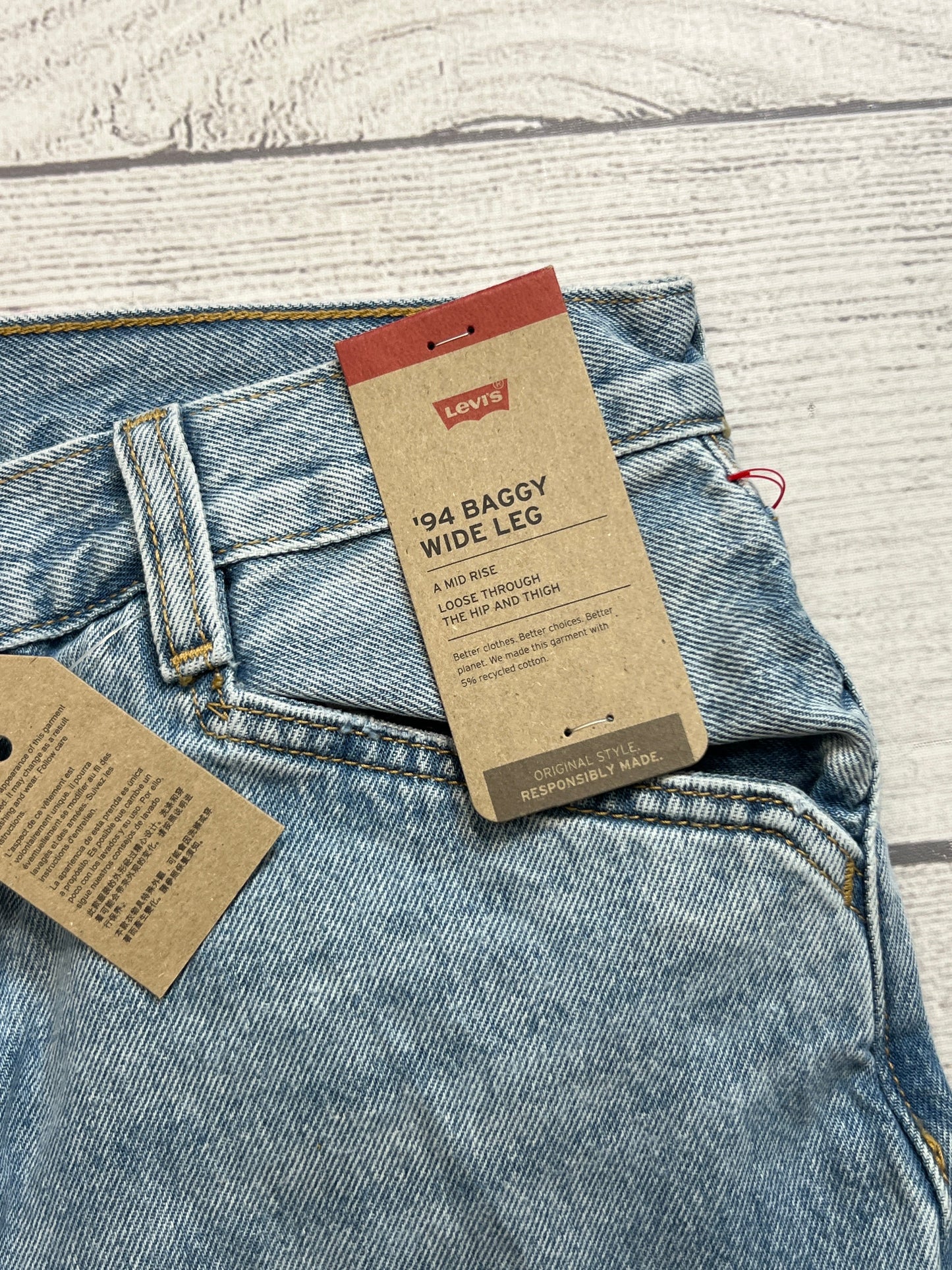 New! ‘94 Baggy’ Wide Leg By Levis In Blue Denim, Size: 30x31