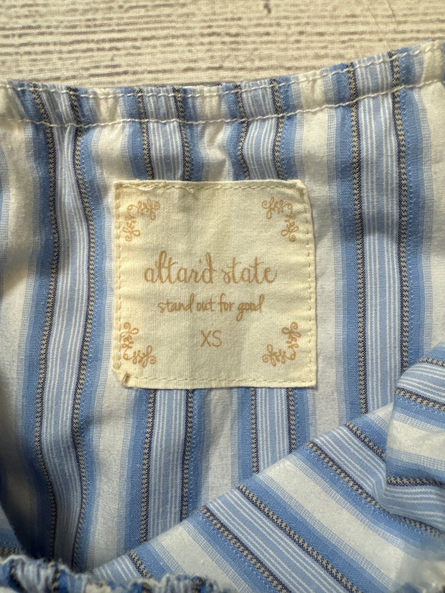 Top Short Sleeve By Altard State In Striped Pattern, Size: Xs