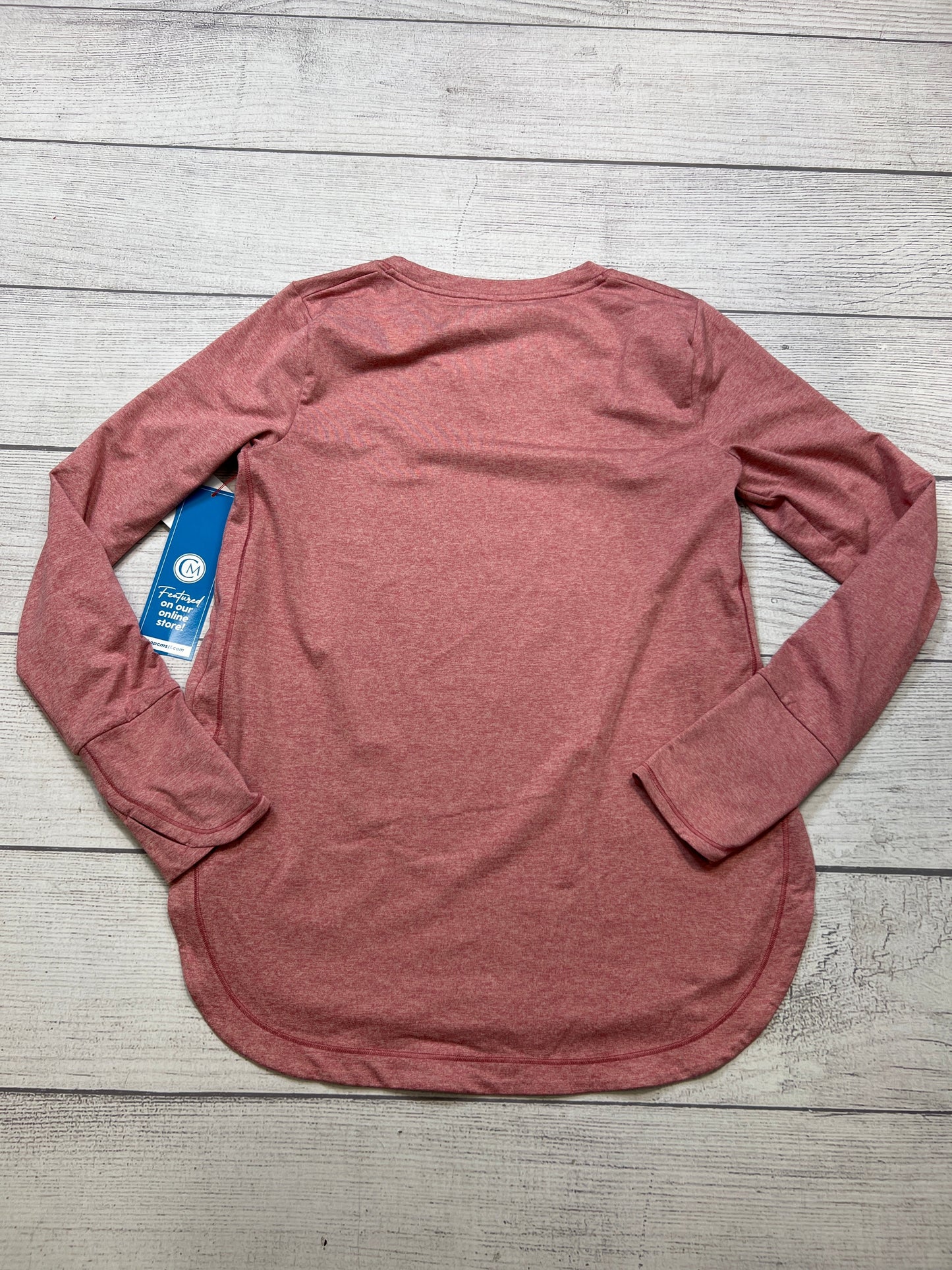 Athletic Top Long Sleeve Collar By Athleta In Pink, Size: M