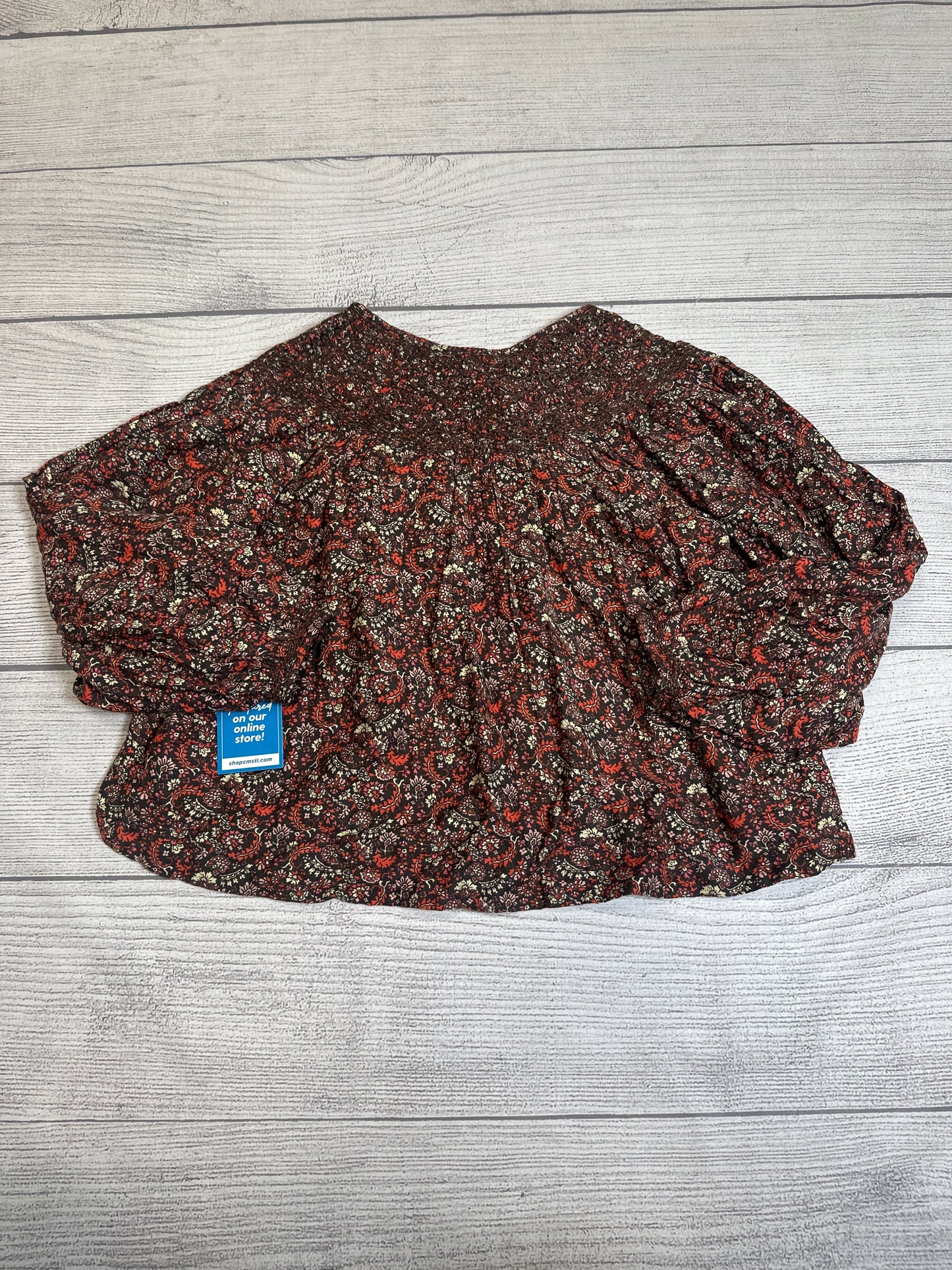 Top Long Sleeve By Lucky Brand In Brown, Size: Xs