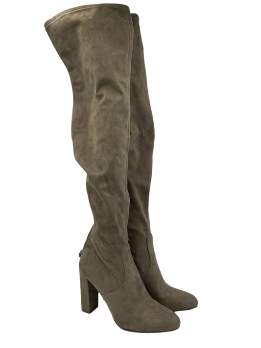 Boots Knee Heels By Steve Madden In Taupe, Size: 6.5