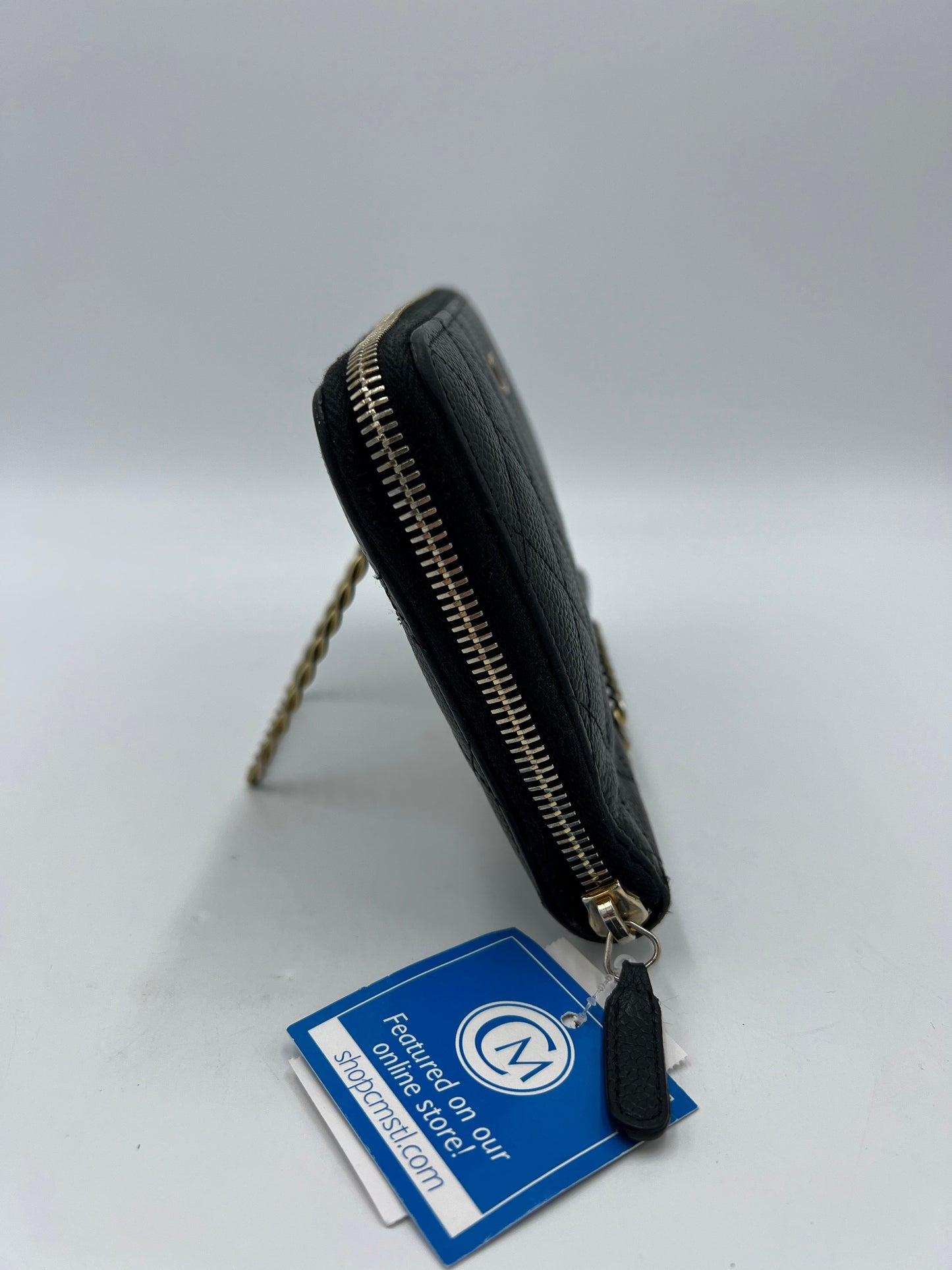 Chanel Zip Around Quilted Caviar Wallet