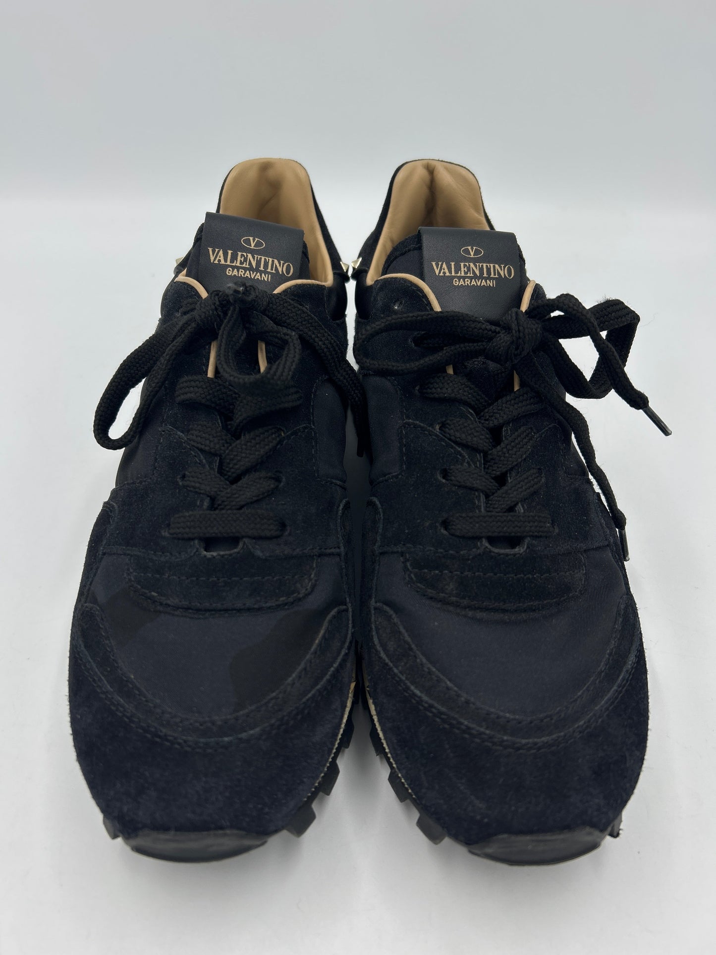 Valentino Suede Rockstud Accent Sneakers   Size: 8