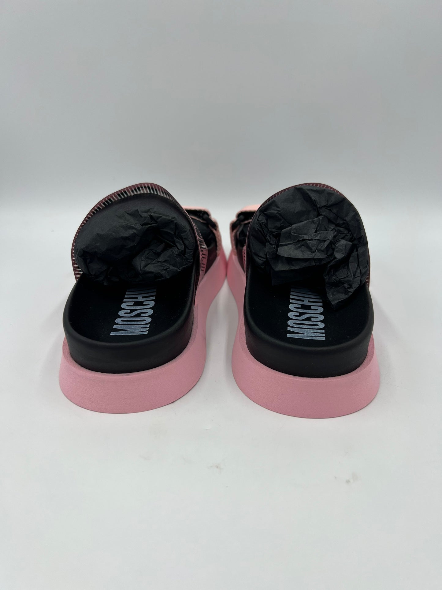 Like New! Moschino Logo Platform Designer Slides  Size: 7.5