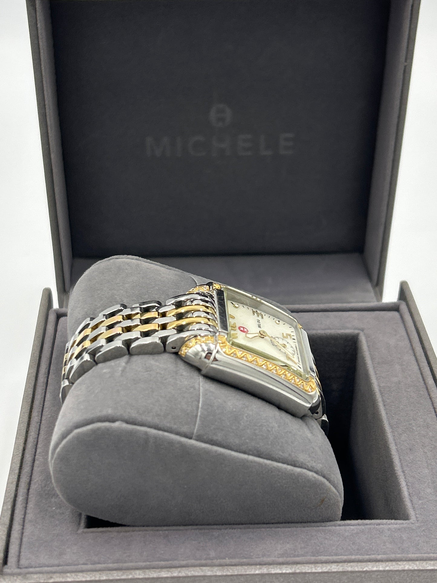 Michele Milou 33MM Diamond Watch With Box