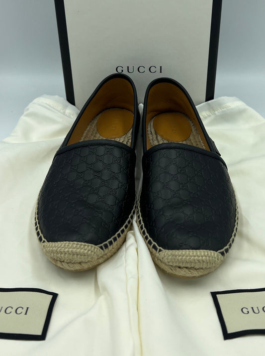 Gucci Micro Guccissima Leather Espadrilles   Size: 7.5