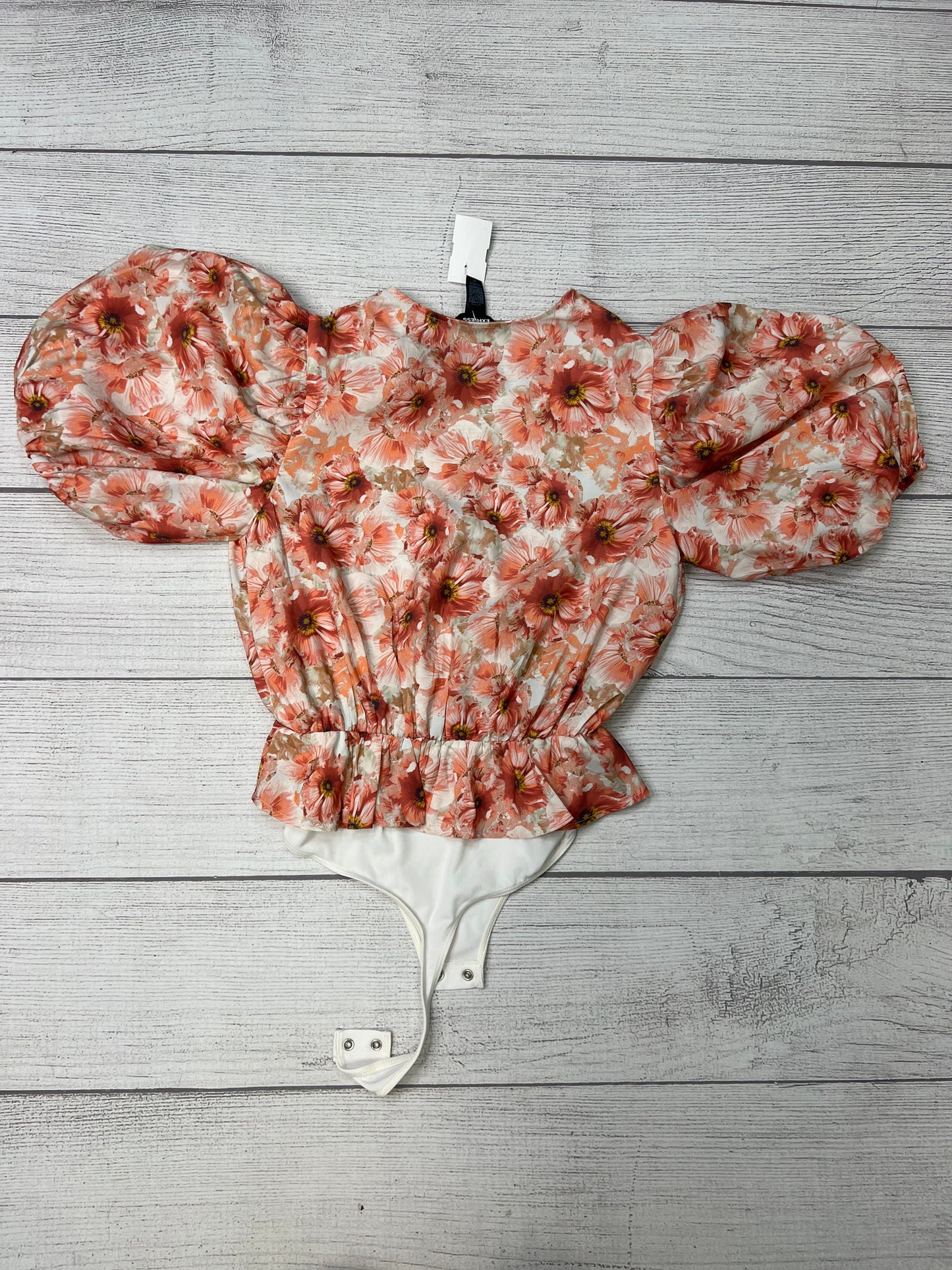 Floral Top Short Sleeve Express, Size Xs