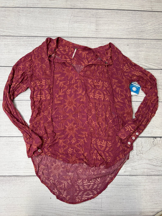 Pink Top Long Sleeve Free People, Size Xs