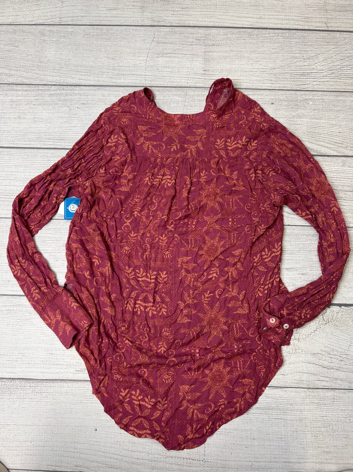 Pink Top Long Sleeve Free People, Size Xs