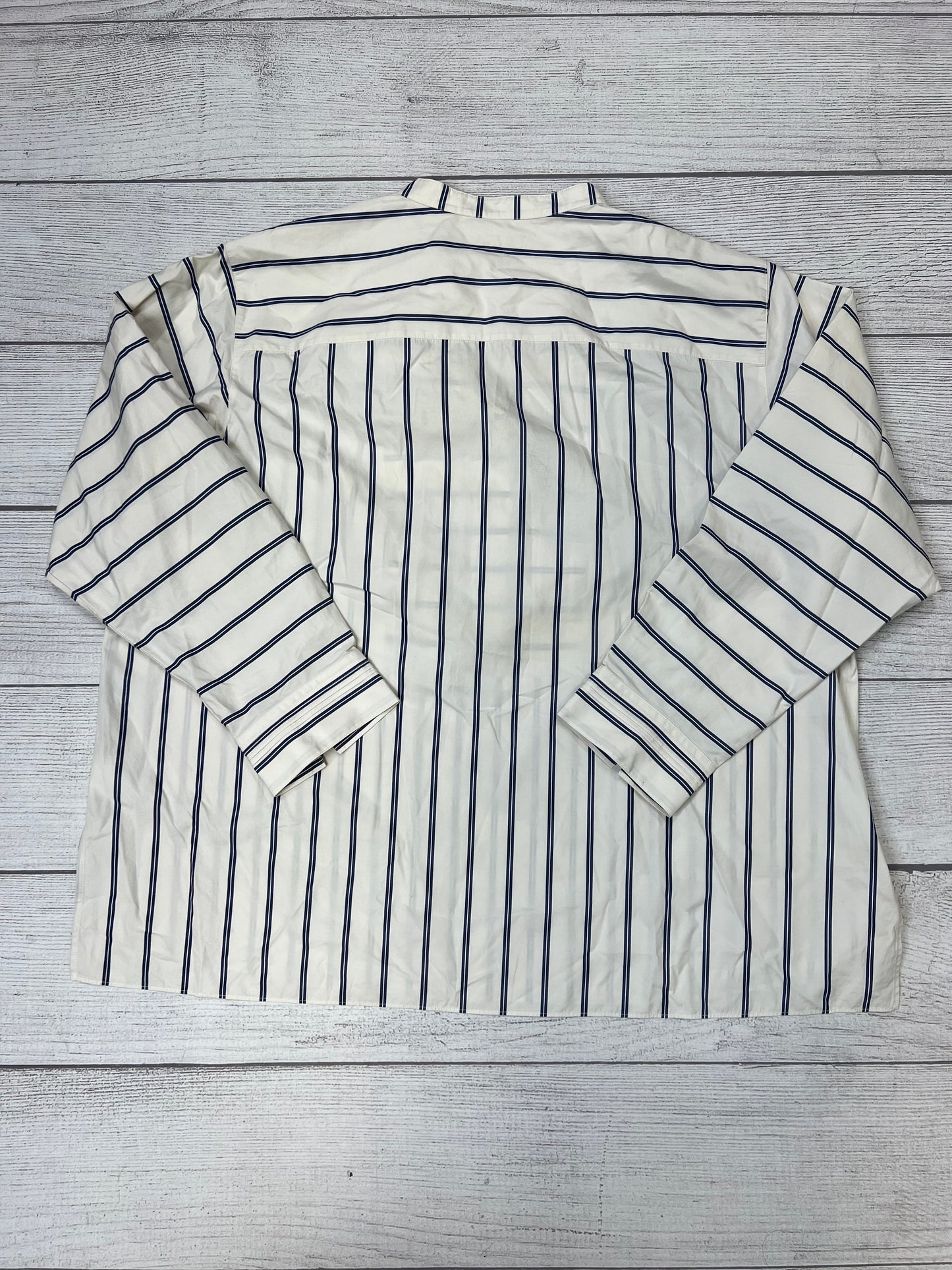Striped Top Long Sleeve Lafayette 148, Size 3x