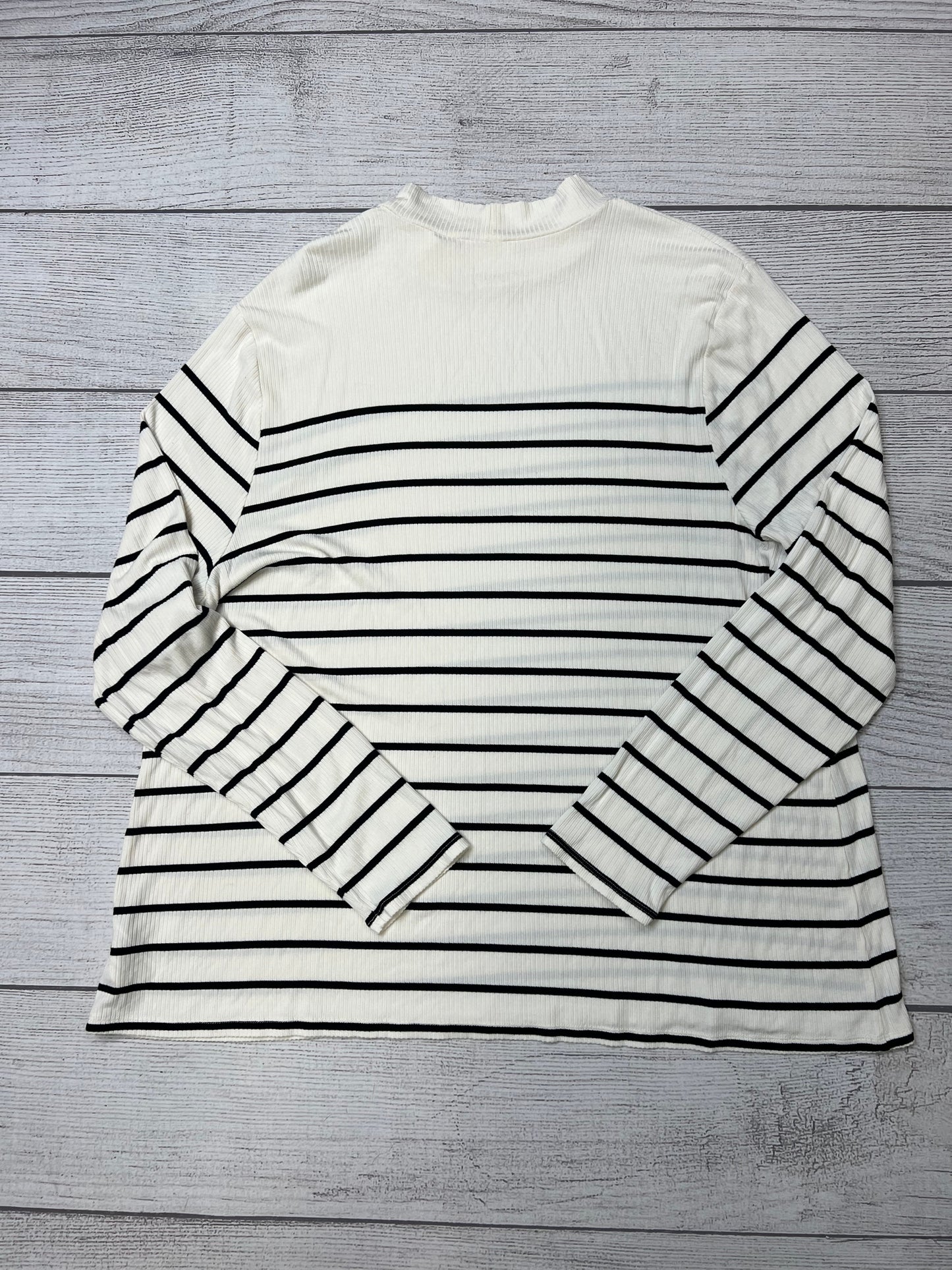 Striped Top Long Sleeve Basic Ava & Viv, Size 3x