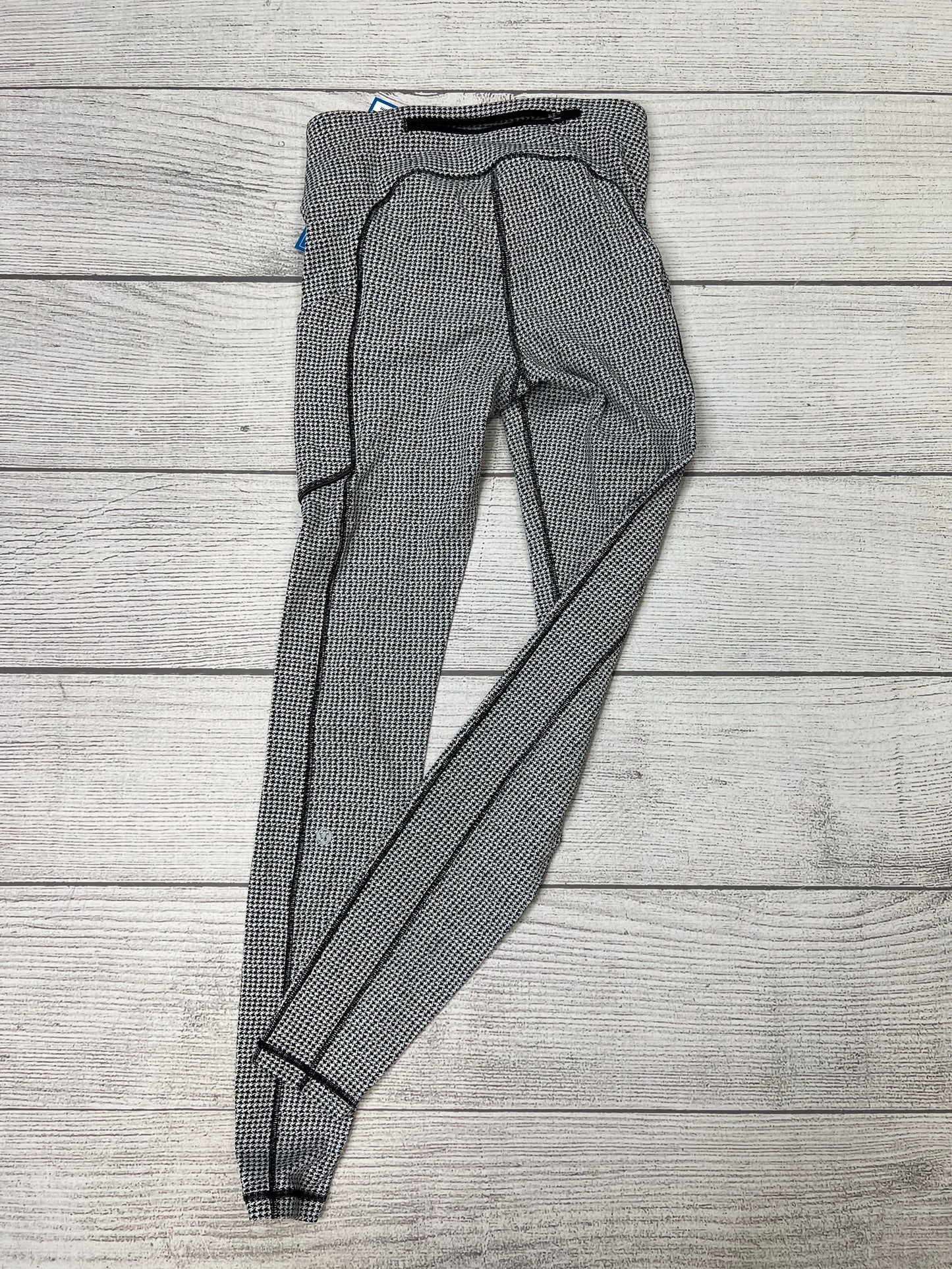 Black White Athletic Leggings Lululemon, Size 4