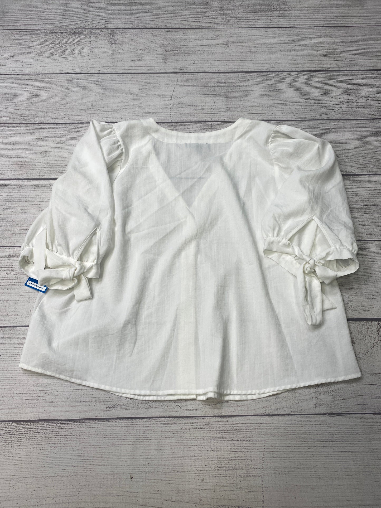 White Top Short Sleeve Eloquii, Size Xl