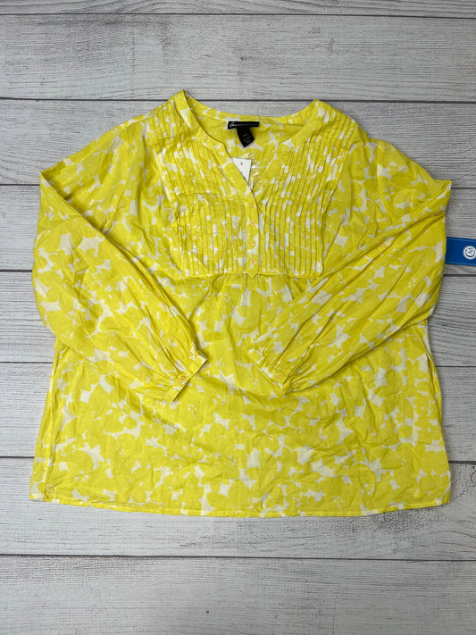 Top Long Sleeve By Lane Bryant In Yellow, Size: 3x