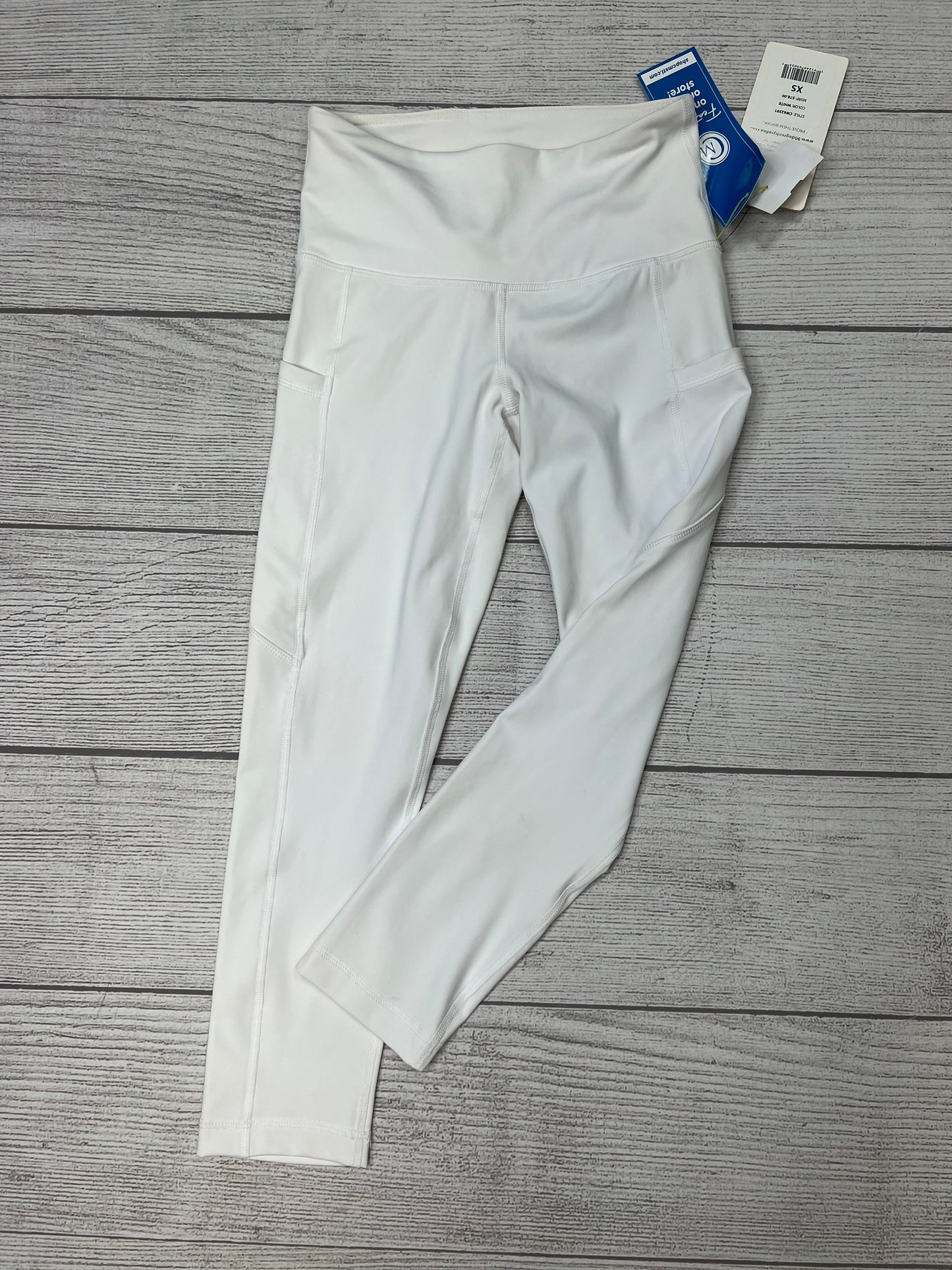 Athletic Leggings By 90 Degrees By Reflex In White, Size: Xs