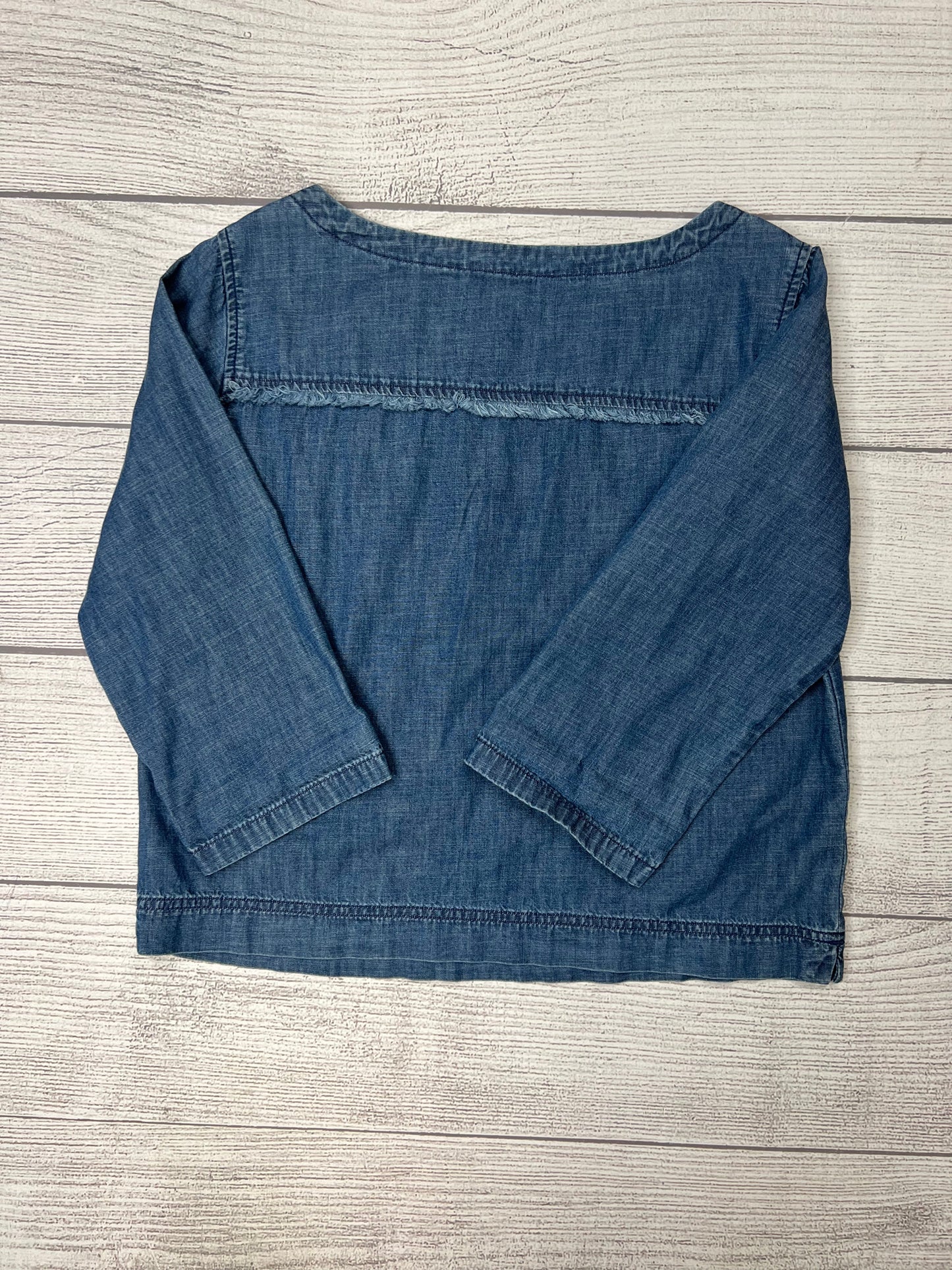 Top Long Sleeve By Madewell In Denim, Size: S