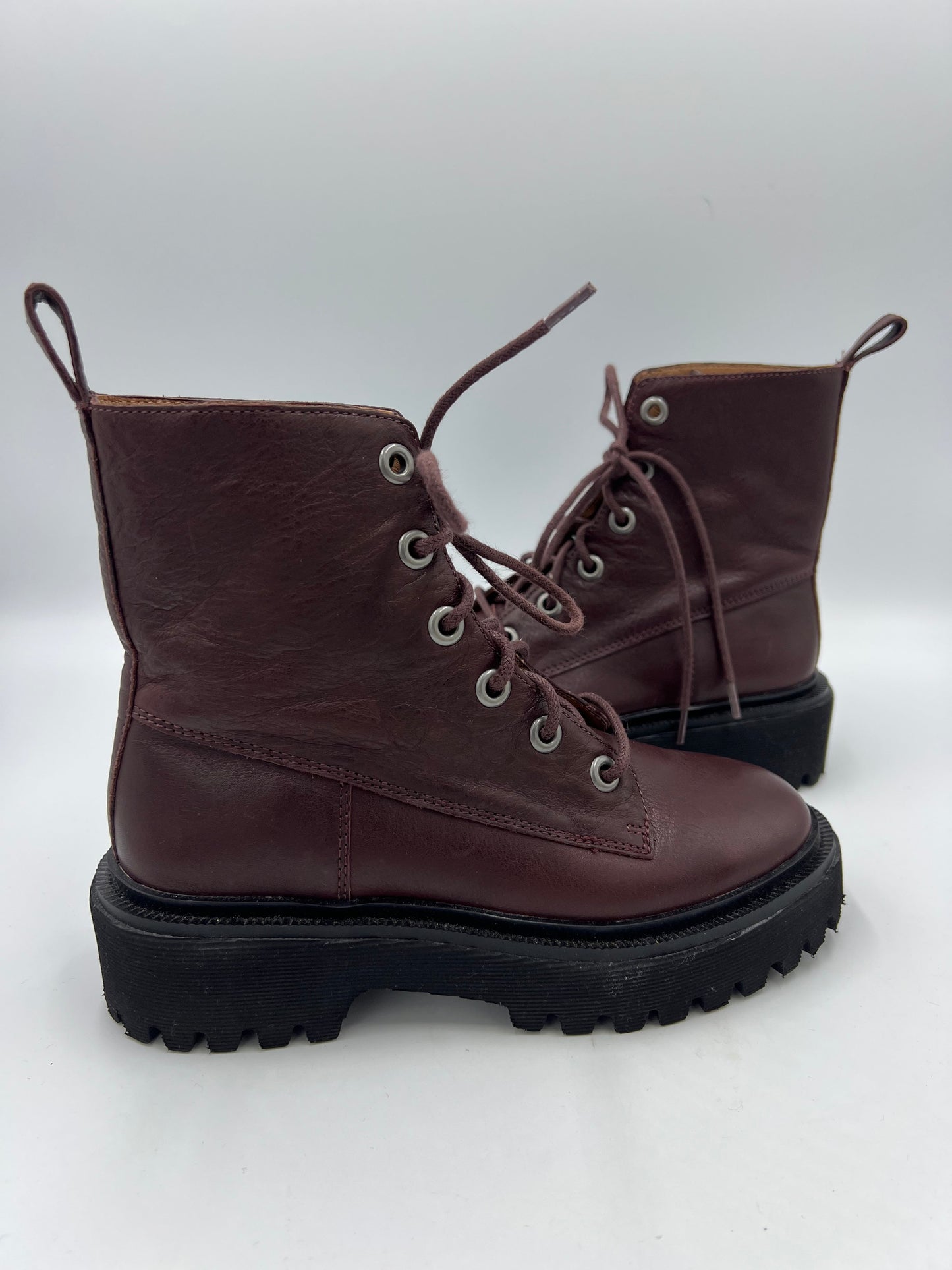 Boots Designer By Madewell In Maroon, Size: 5