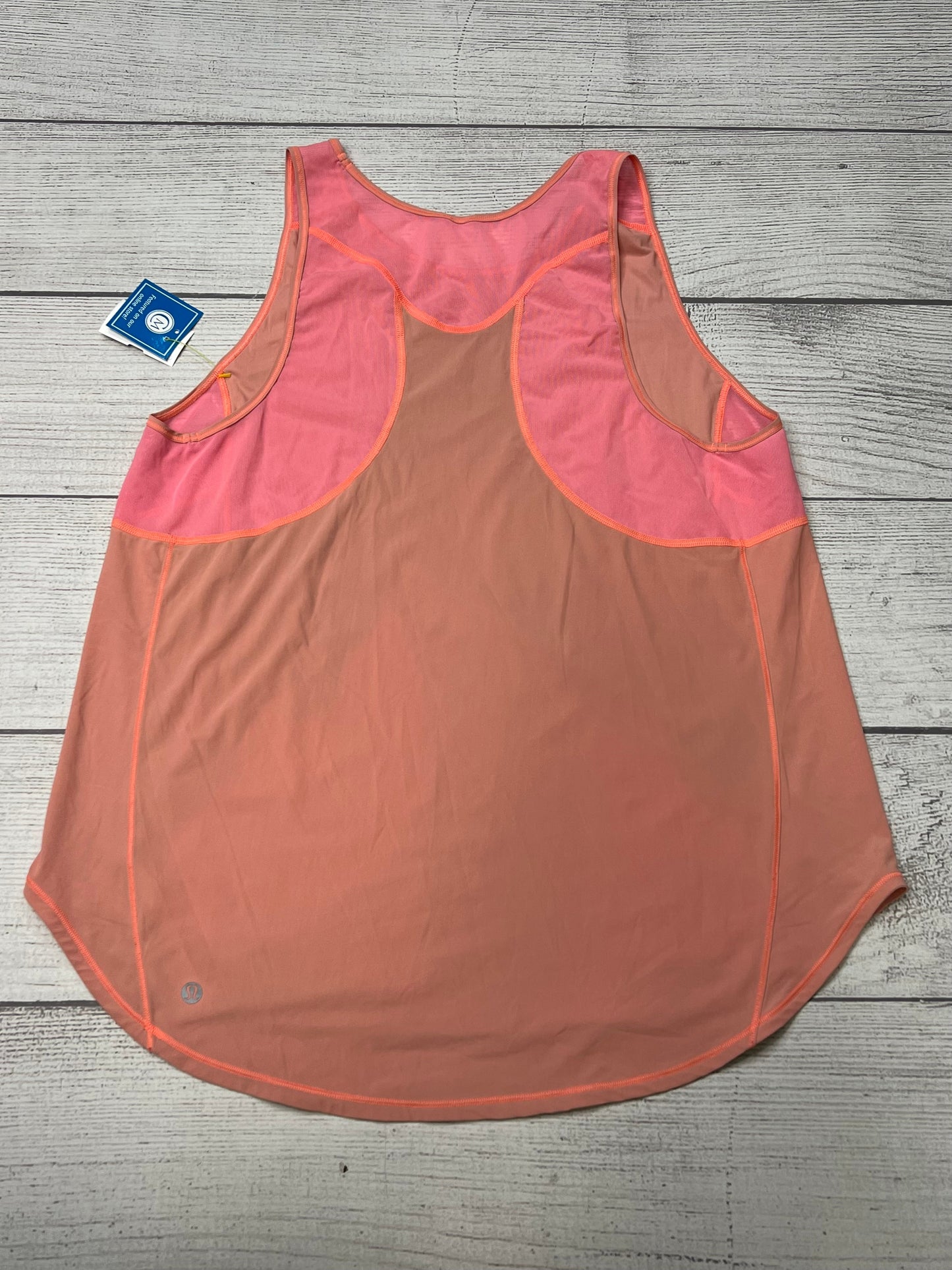 Athletic Tank Top By Lululemon In Orange, Size: M