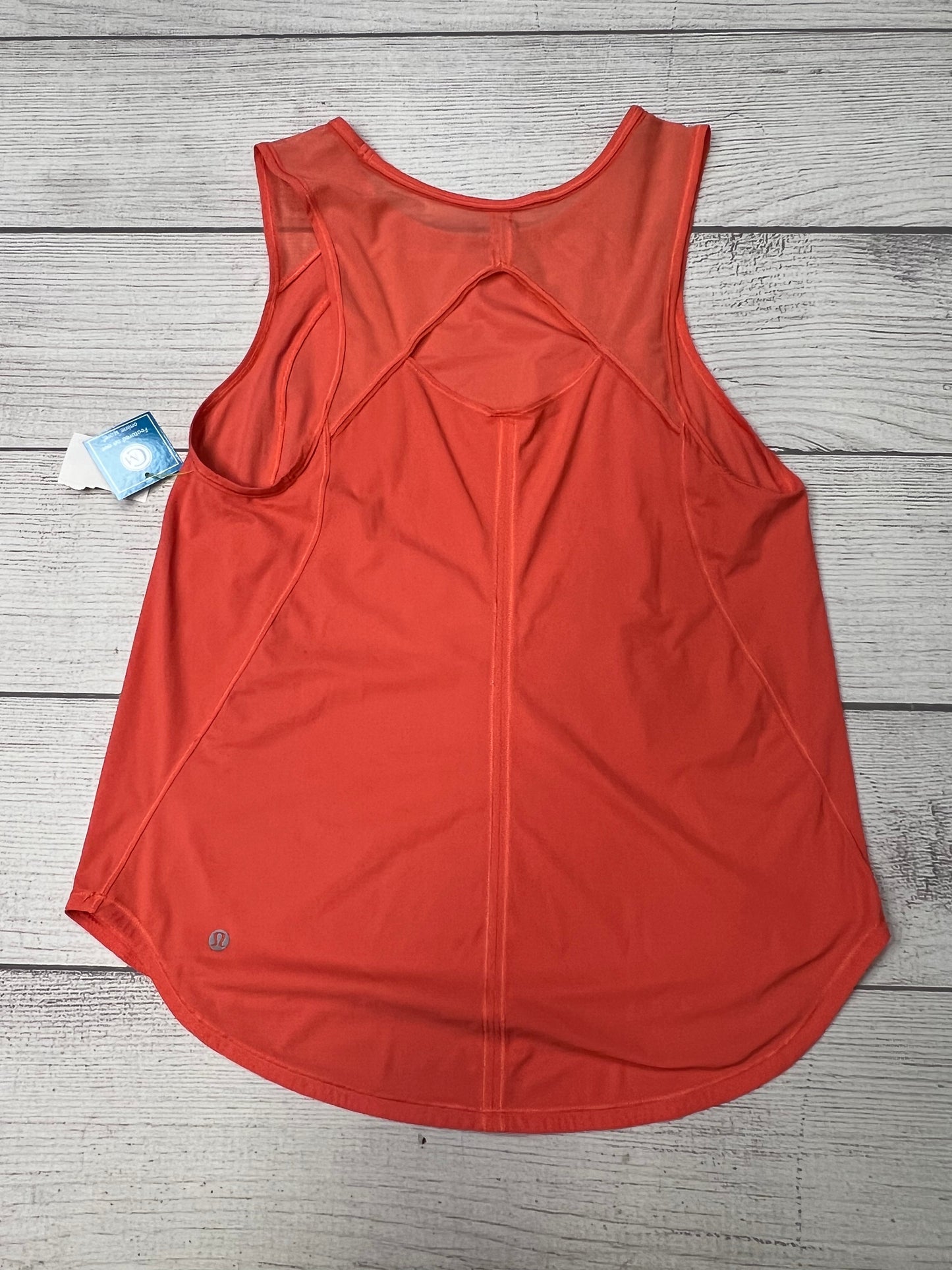 Athletic Tank Top By Lululemon In Orange, Size: M