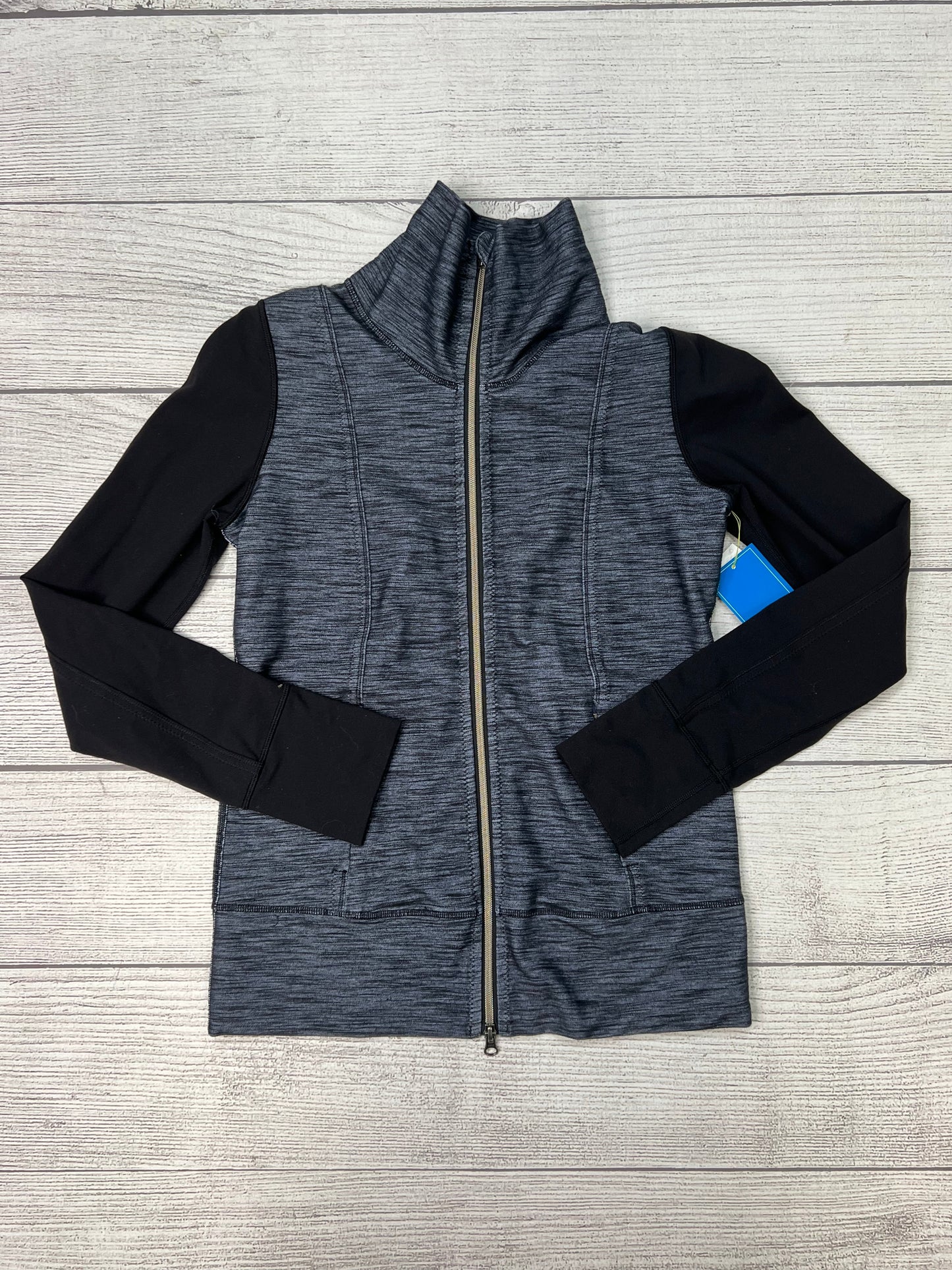 Athletic Jacket By Lululemon In Blue Black, Size: 8