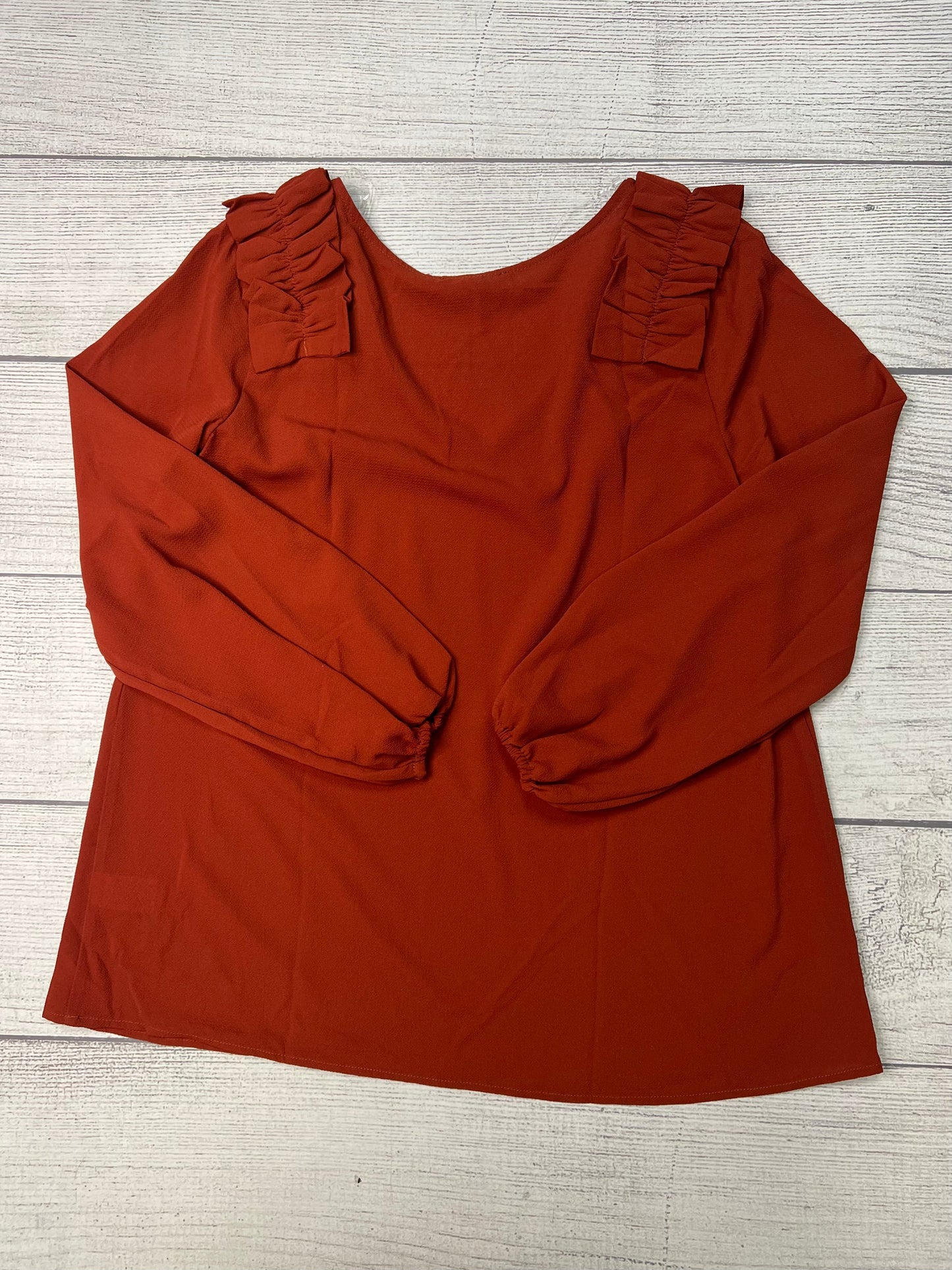 Top Long Sleeve By Staccato In Red, Size: S