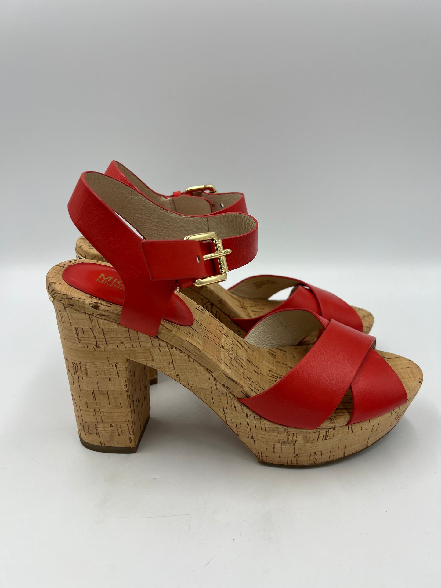 Like New! Shoes Designer By Michael Kors In Red, Size: 8.5