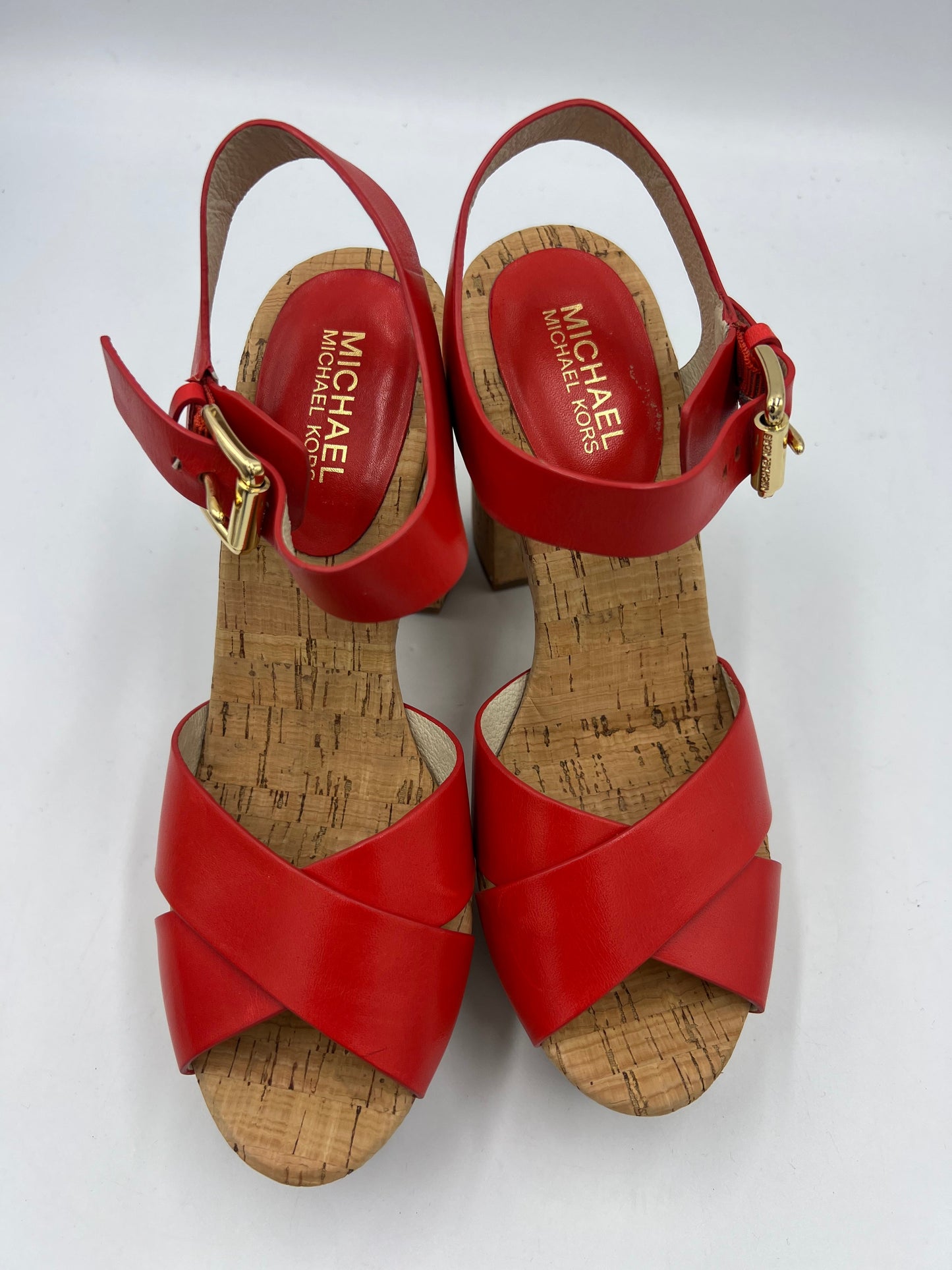 Like New! Shoes Designer By Michael Kors In Red, Size: 8.5