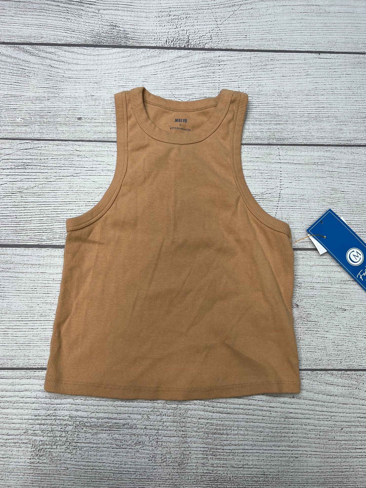 Top Sleeveless Basic By Maeve In Orange, Size: M