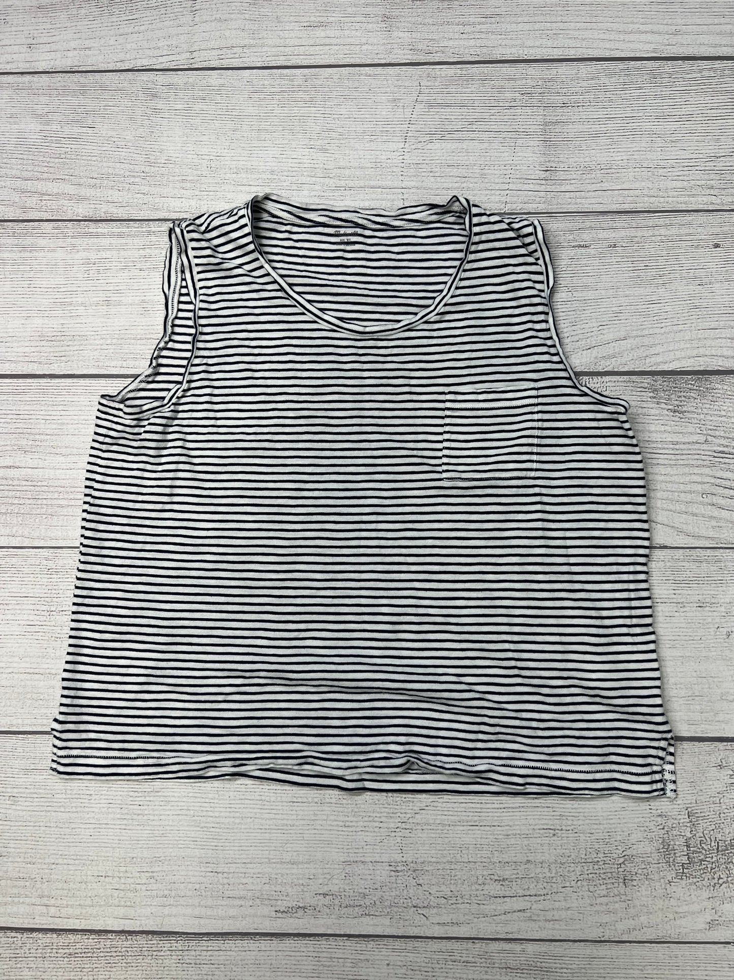 Top Sleeveless By Madewell In Striped, Size: Xl