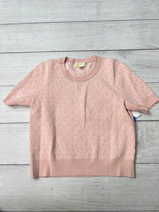 Top Short Sleeve By Michael By Michael Kors In Pink, Size: L