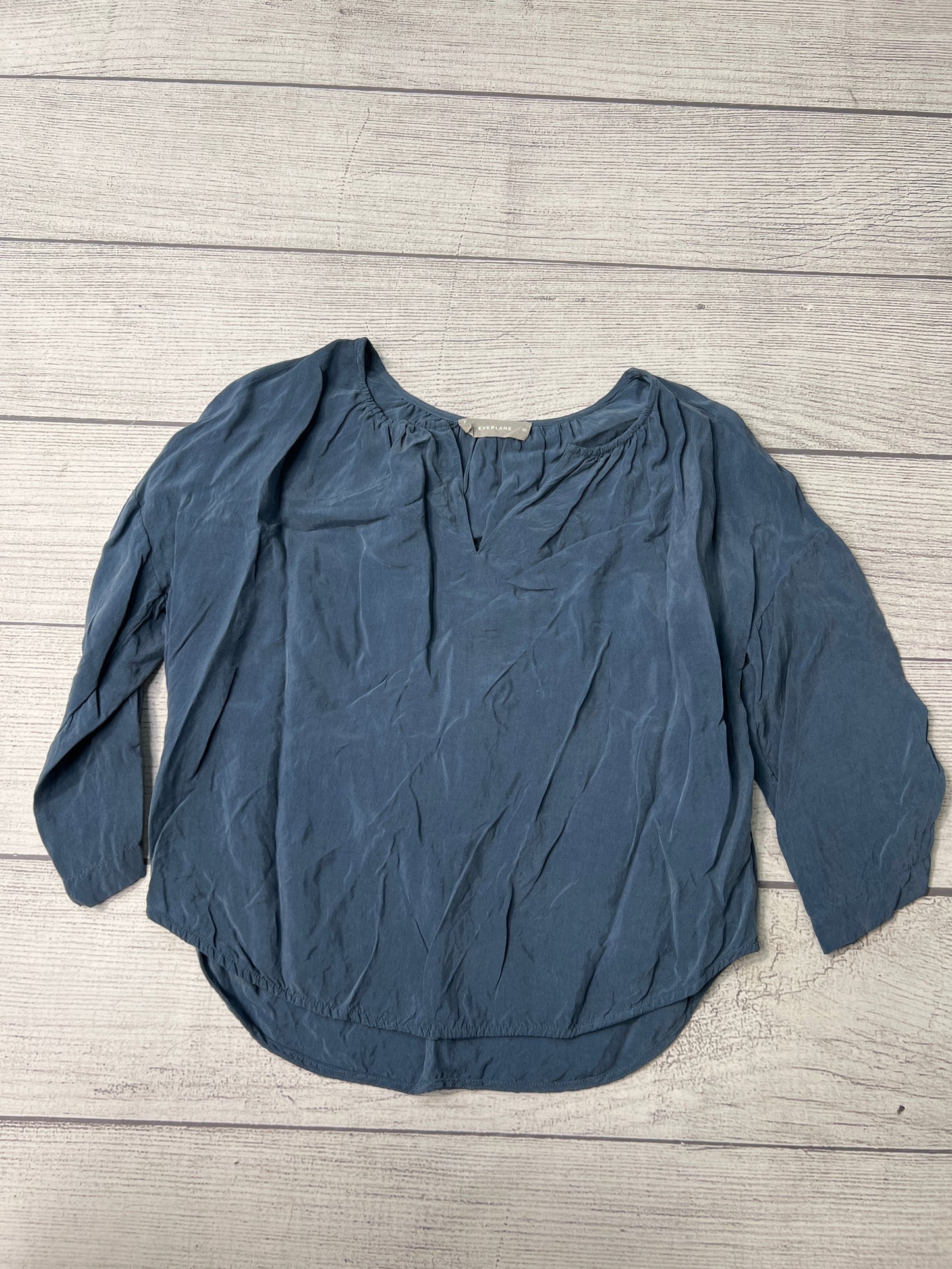 Top Long Sleeve By Everlane In Blue, Size: Xxs