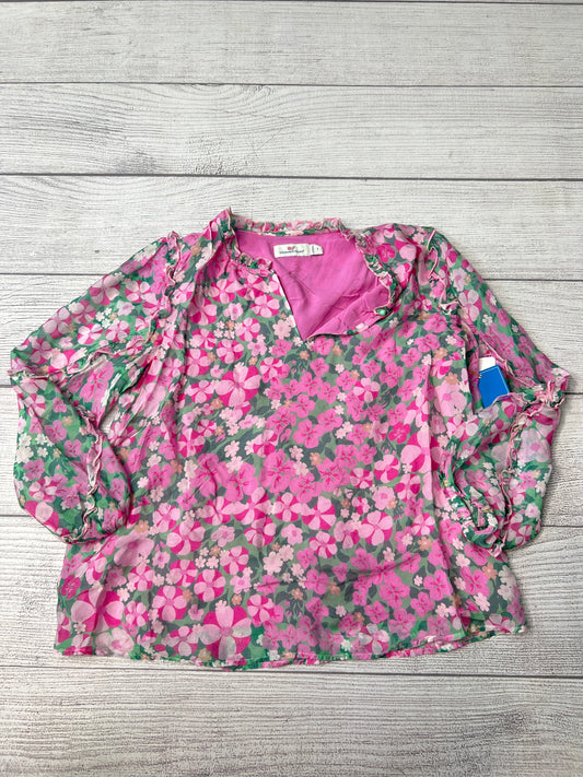 Top Long Sleeve By Vineyard Vines In Floral, Size: S