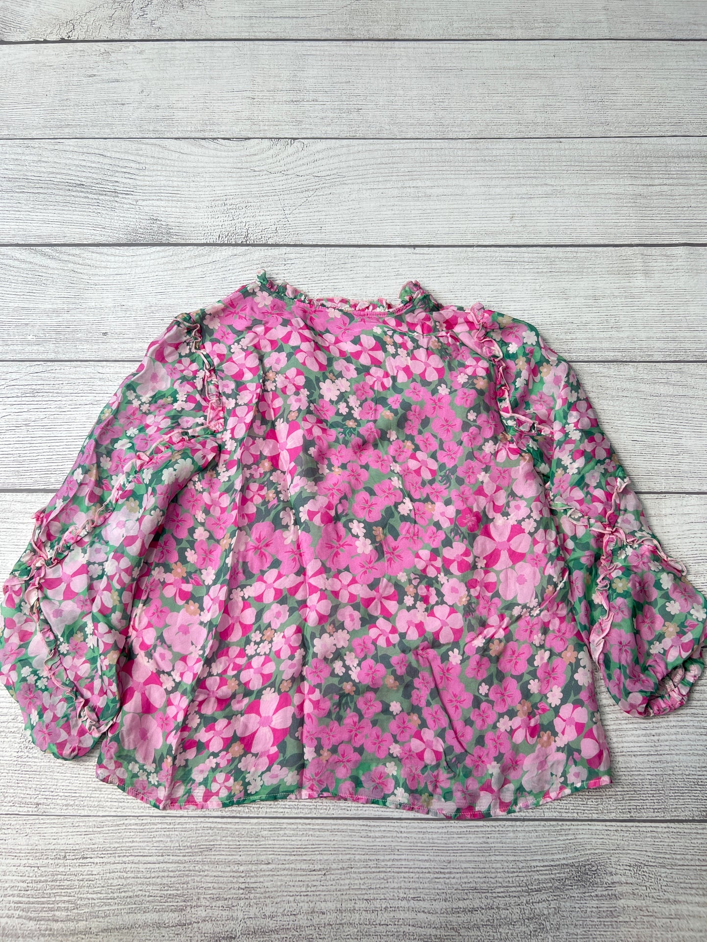 Top Long Sleeve By Vineyard Vines In Floral, Size: S