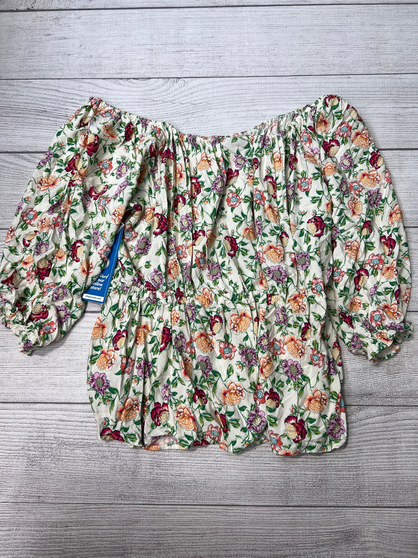 Top Long Sleeve By Lane Bryant In Floral, Size: 2x