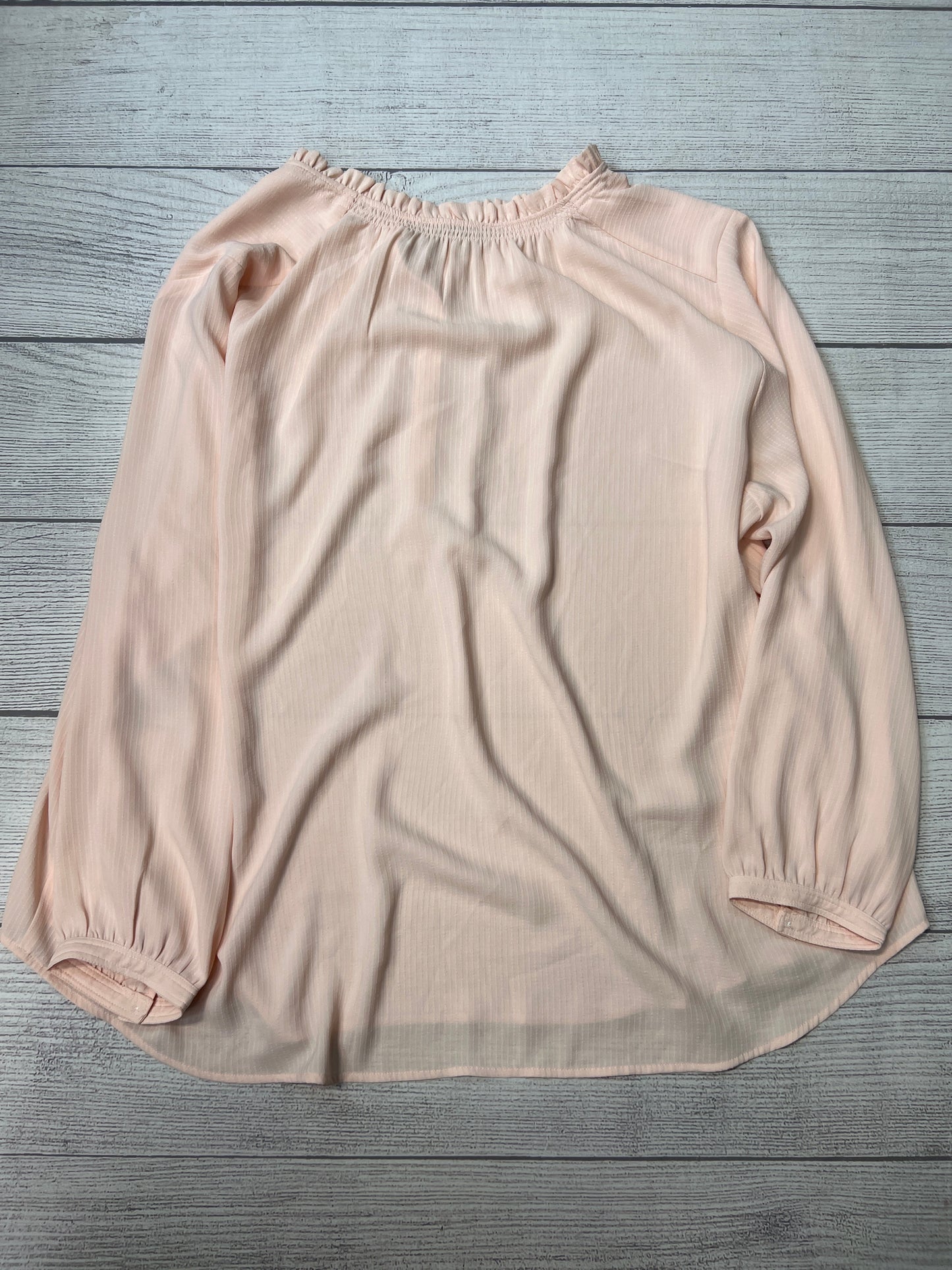 Top Long Sleeve By Loft In Peach, Size: 3x