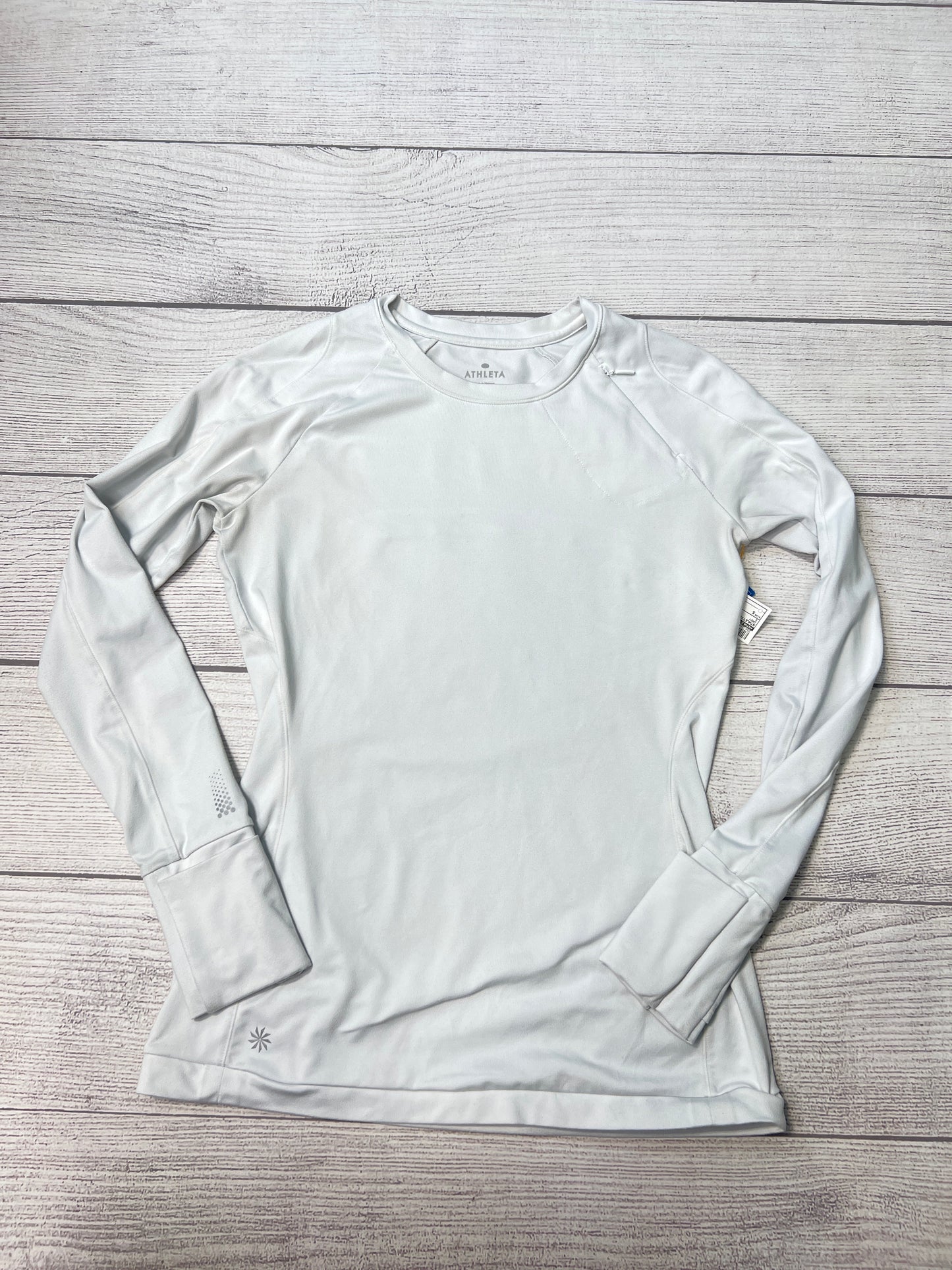 Athletic Top Long Sleeve Crewneck By Athleta In Grey, Size: S