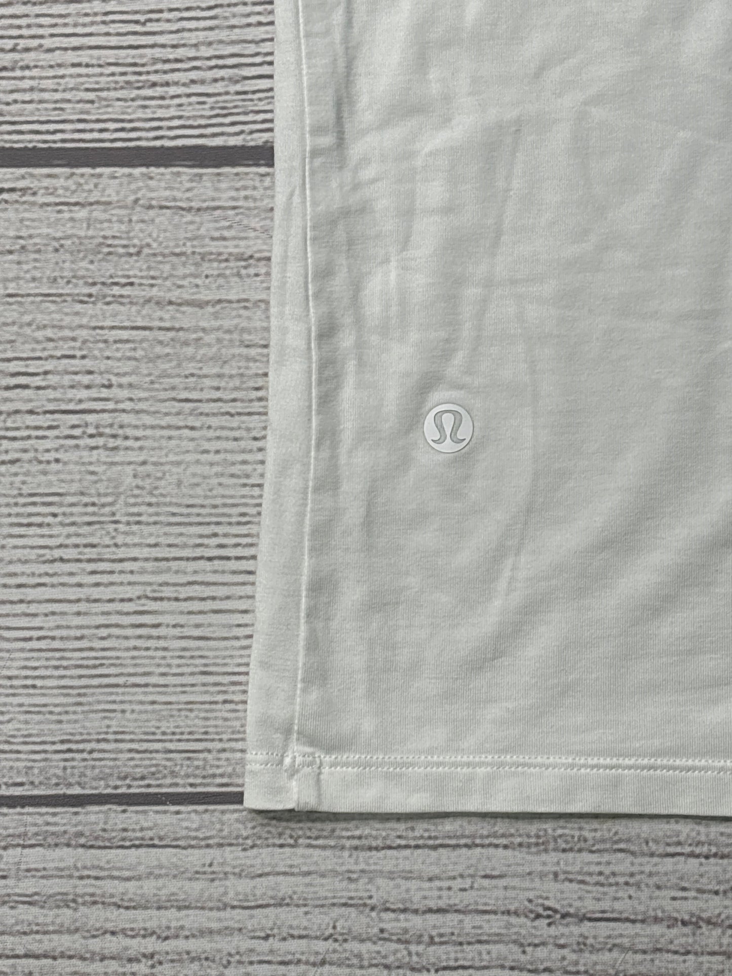 Athletic Top Short Sleeve By Lululemon In White, Size: L