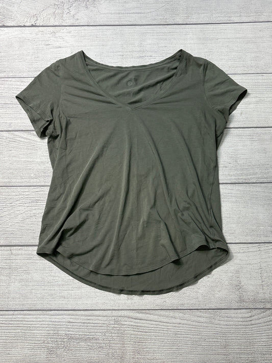 Athletic Top Short Sleeve By Lululemon In Green, Size: L