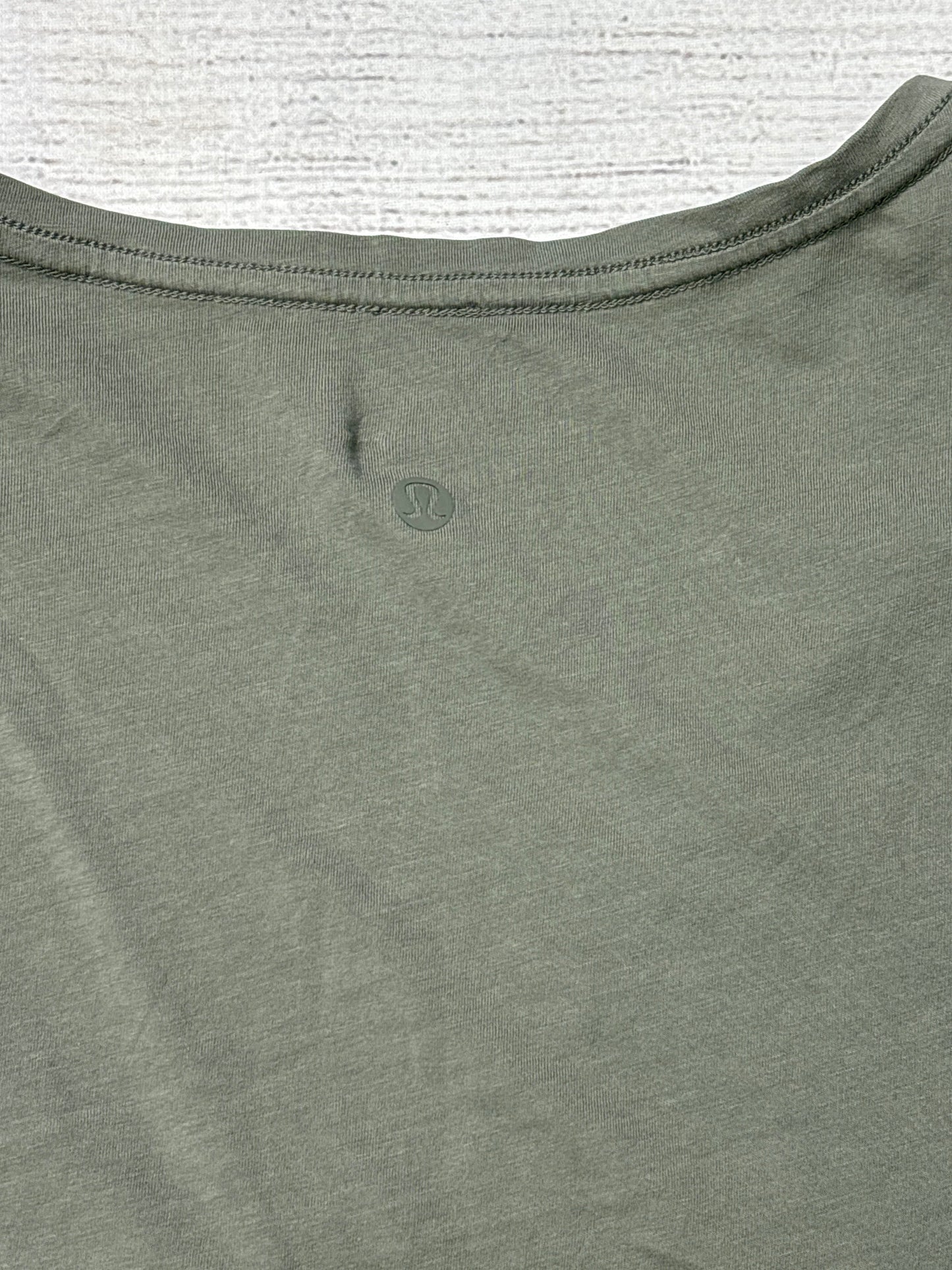 Athletic Top Short Sleeve By Lululemon In Green, Size: L