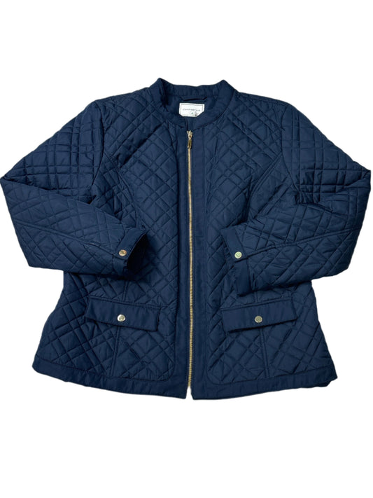 Coat / Jacket Puffer & Quilted By Charter Club In Navy, Size: Xl